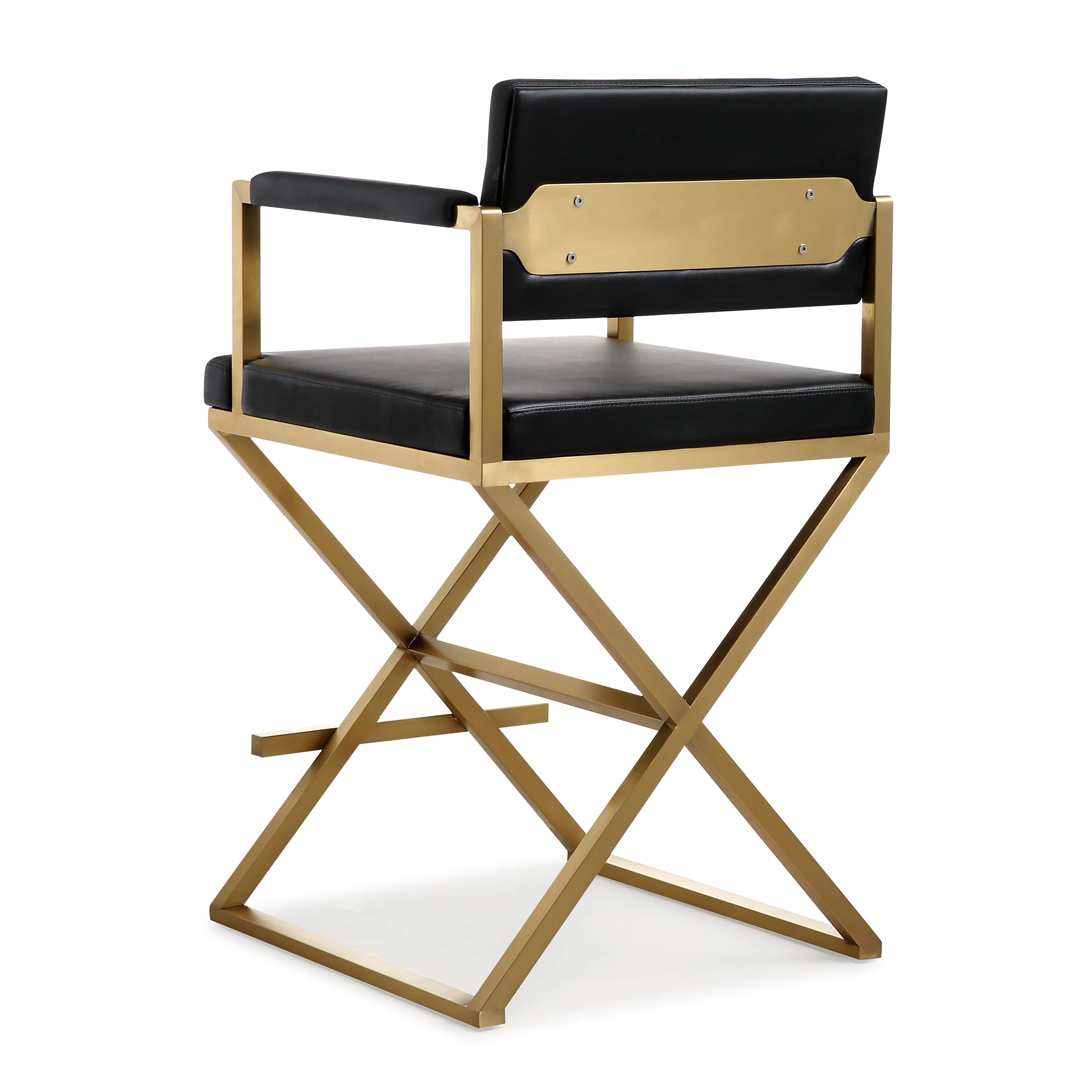 Director Black Gold Steel Counter Stool - Image 5