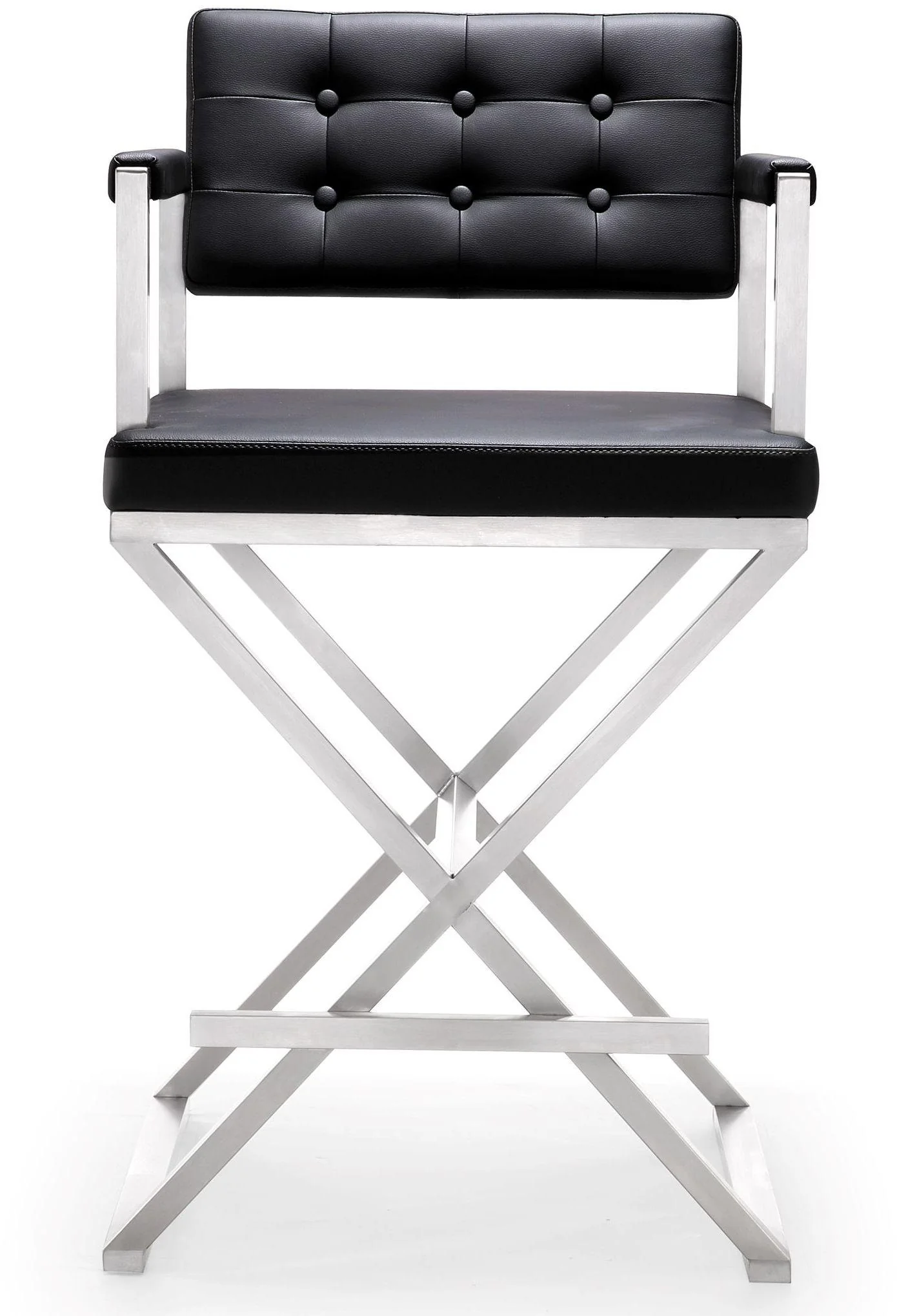 Director Black Stainless Steel Counter Stool - Image 3
