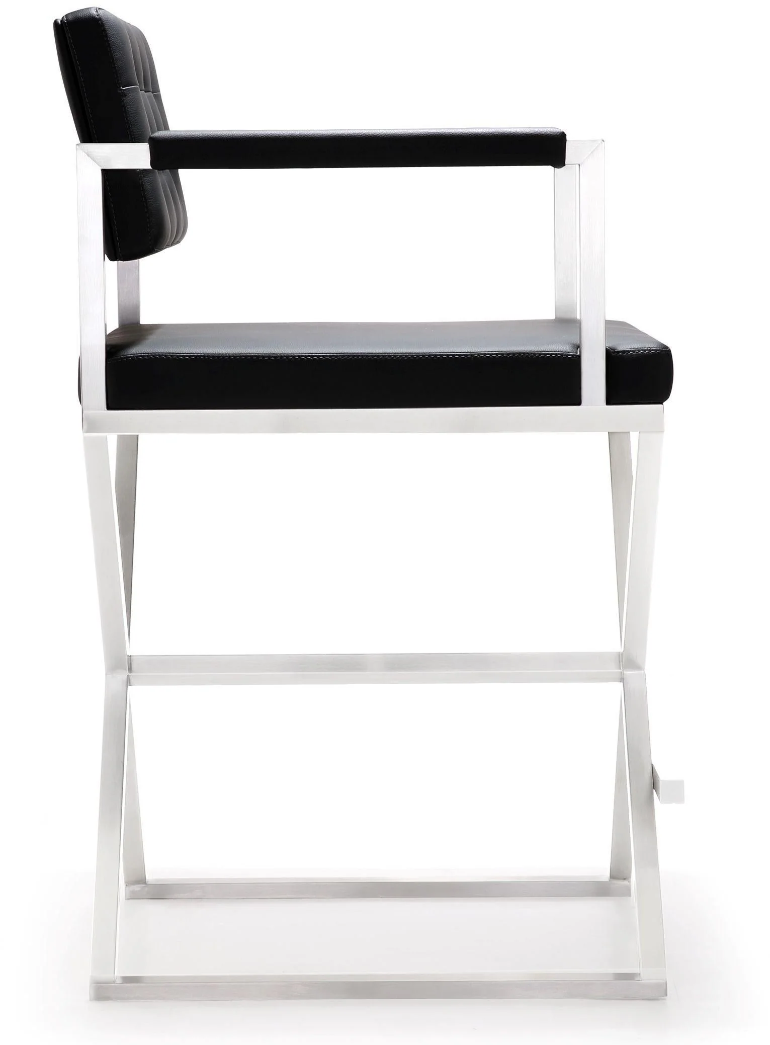 Director Black Stainless Steel Counter Stool - Image 4