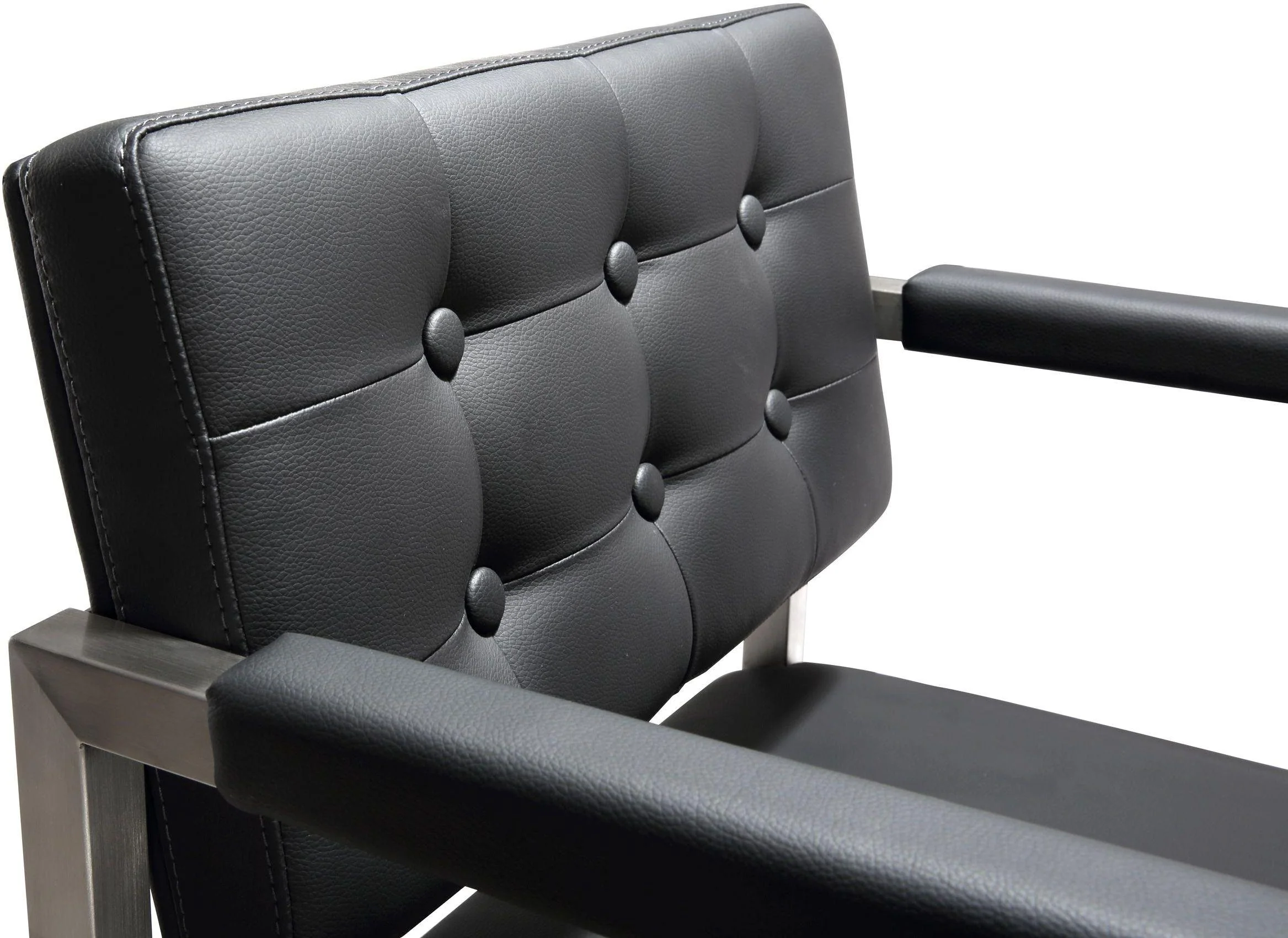 Director Black Stainless Steel Counter Stool - Image 6