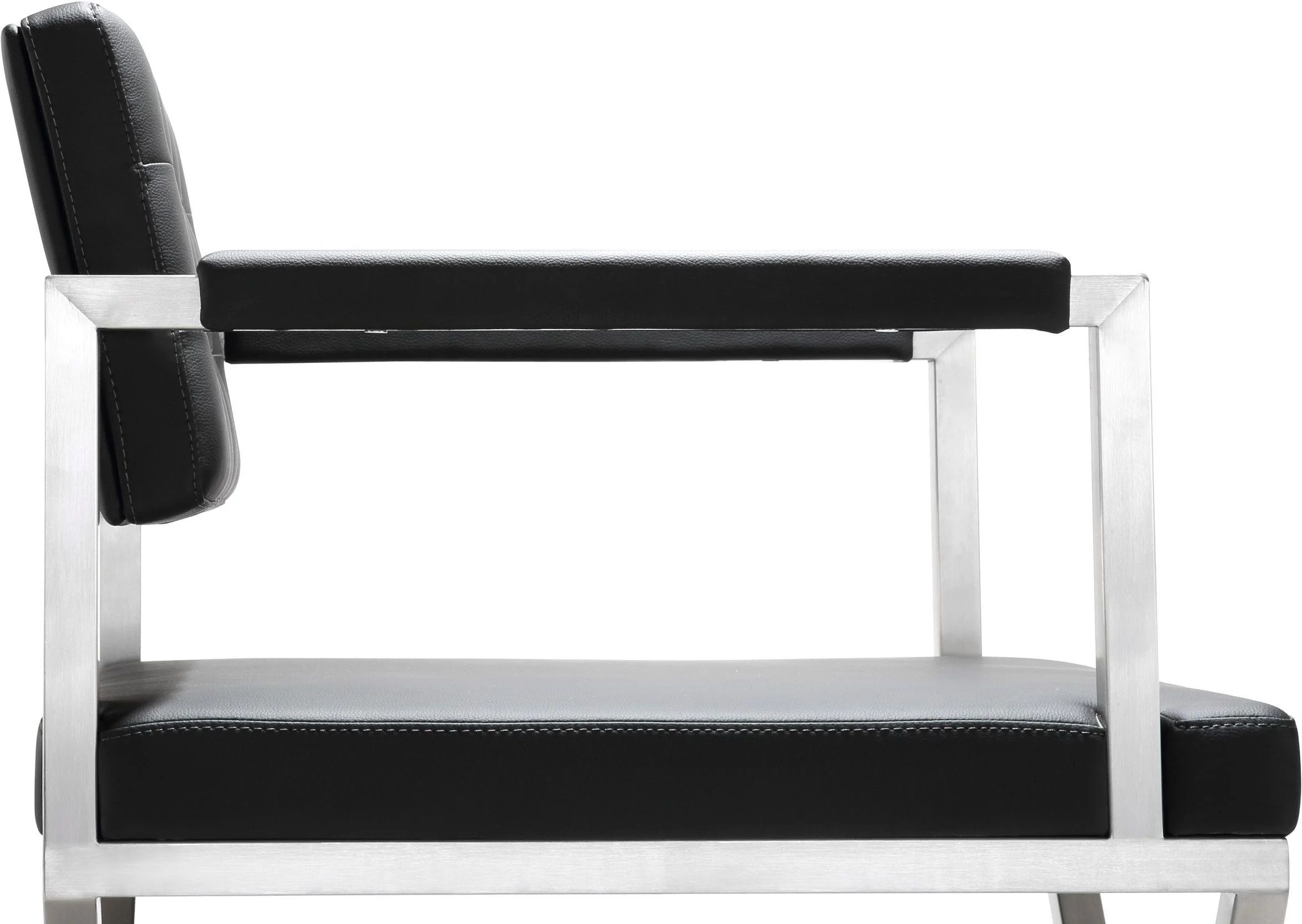 Director Black Stainless Steel Counter Stool - Image 7