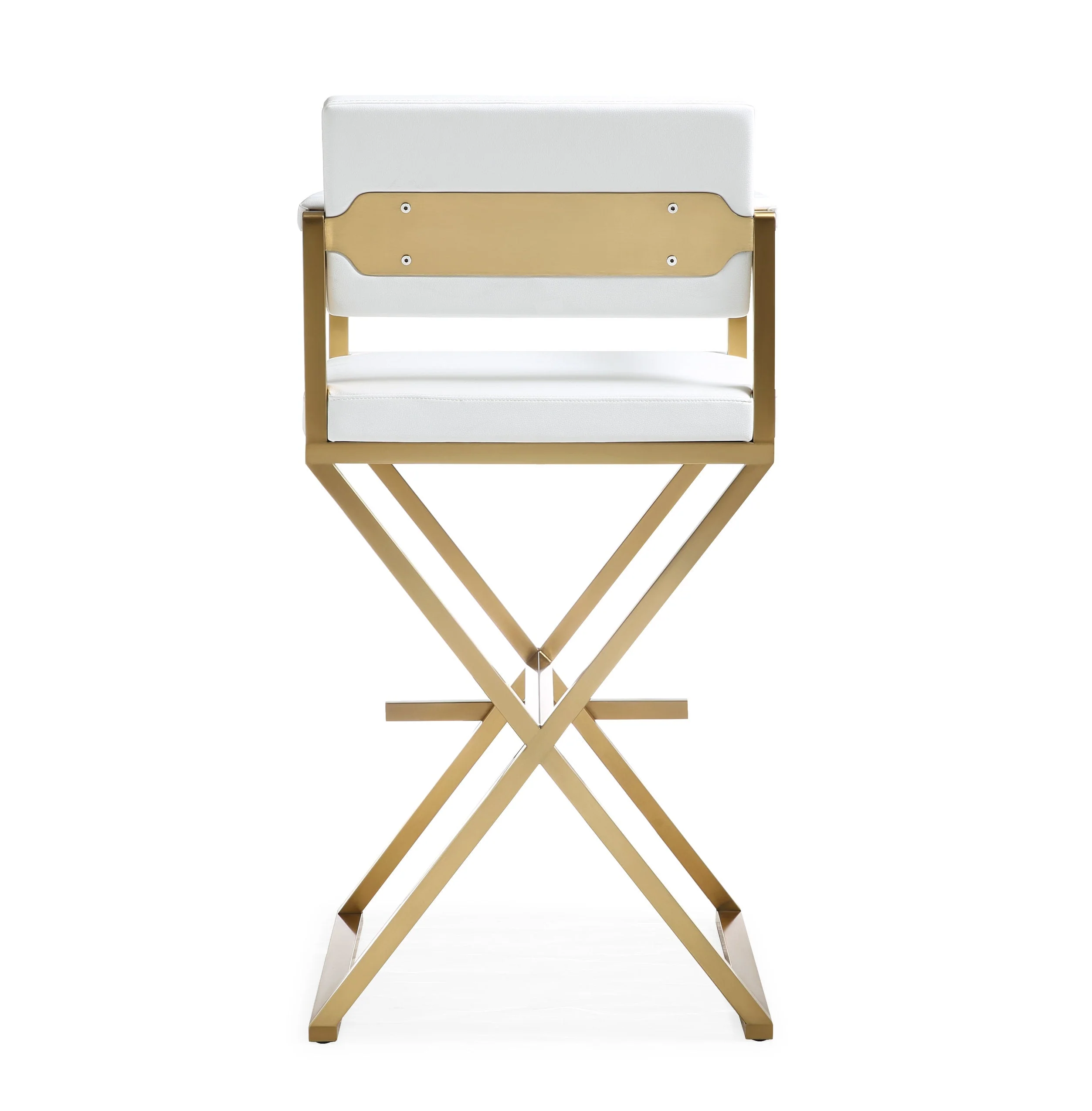 Director White Gold Steel Barstool - Image 5