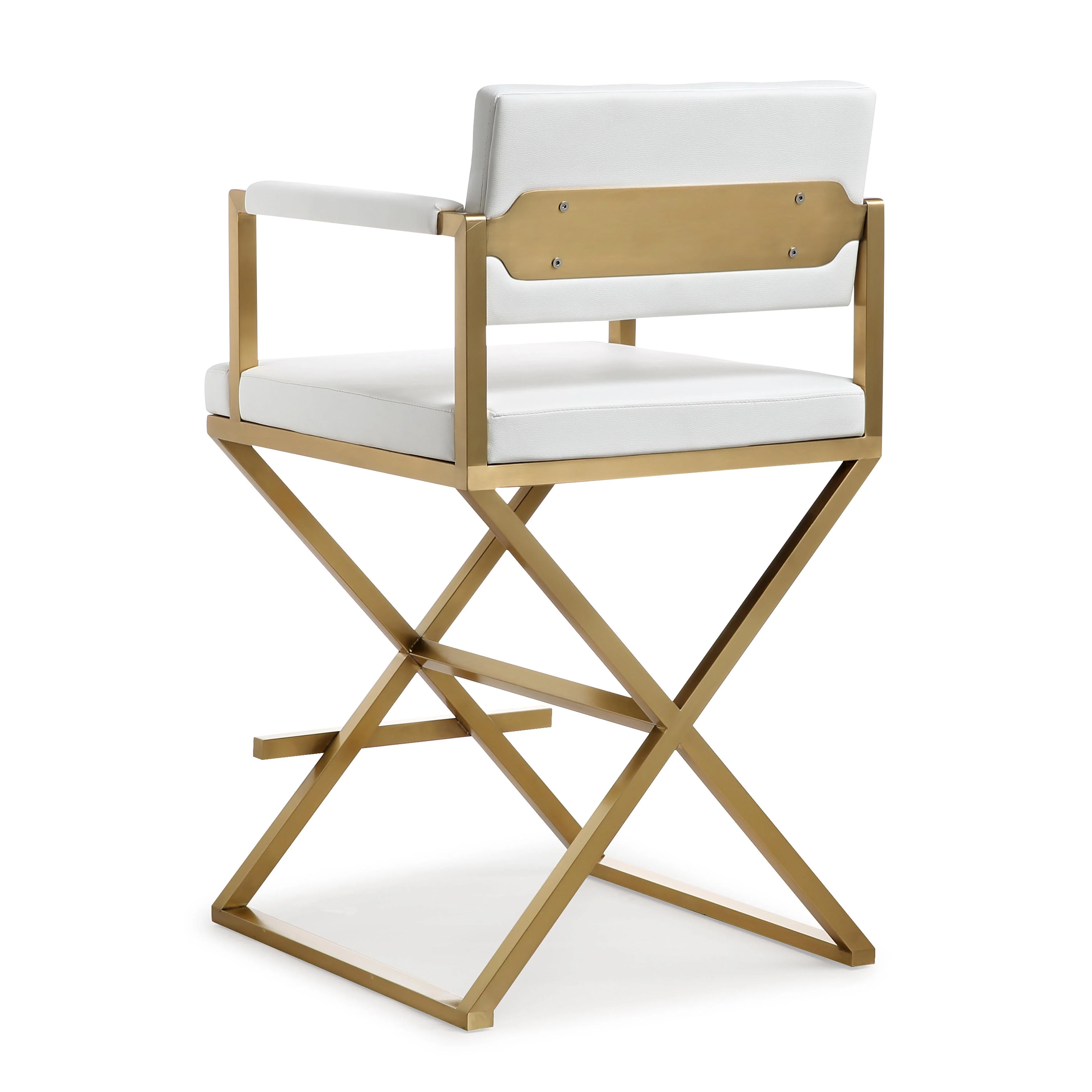 Director White Gold Steel Counter Stool - Image 5
