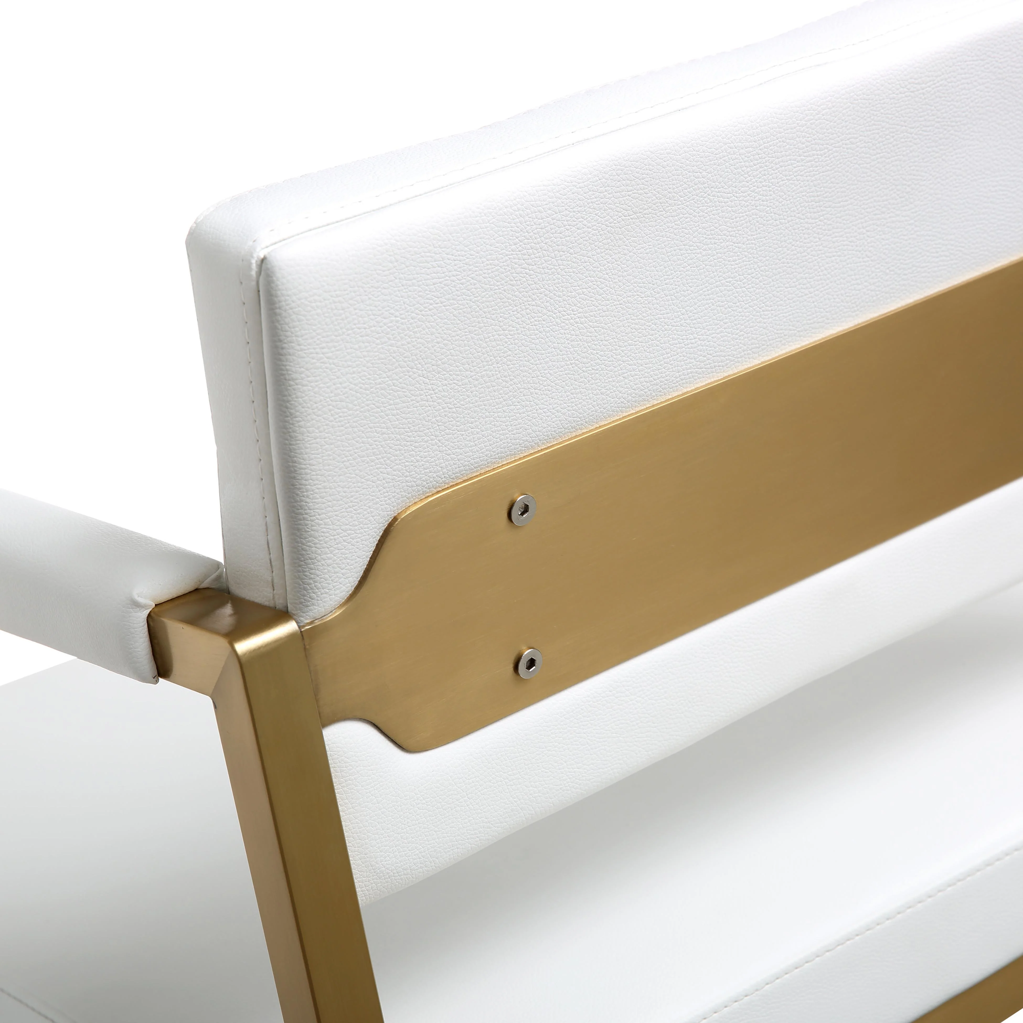 Director White Gold Steel Counter Stool - Image 7