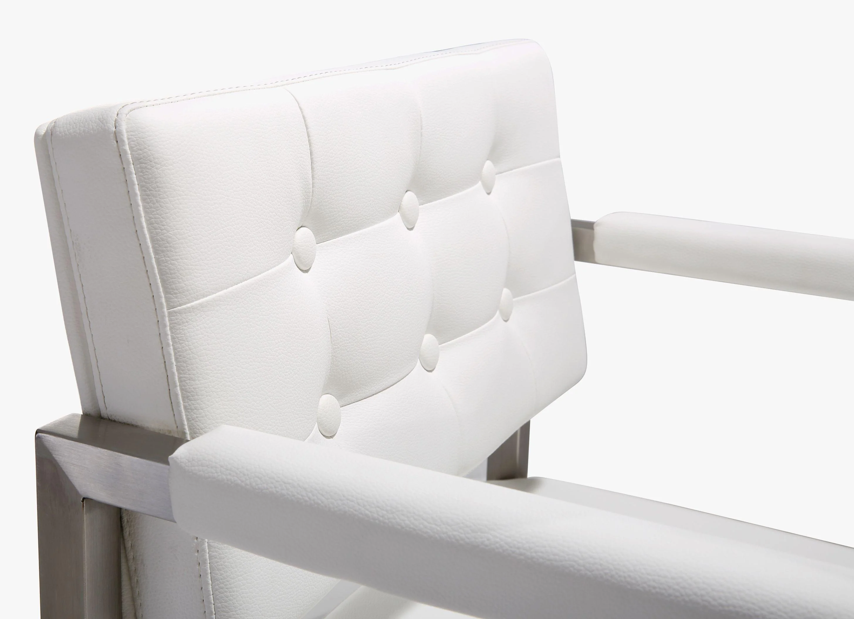 Director White Stainless Steel Counter Stool - Image 6
