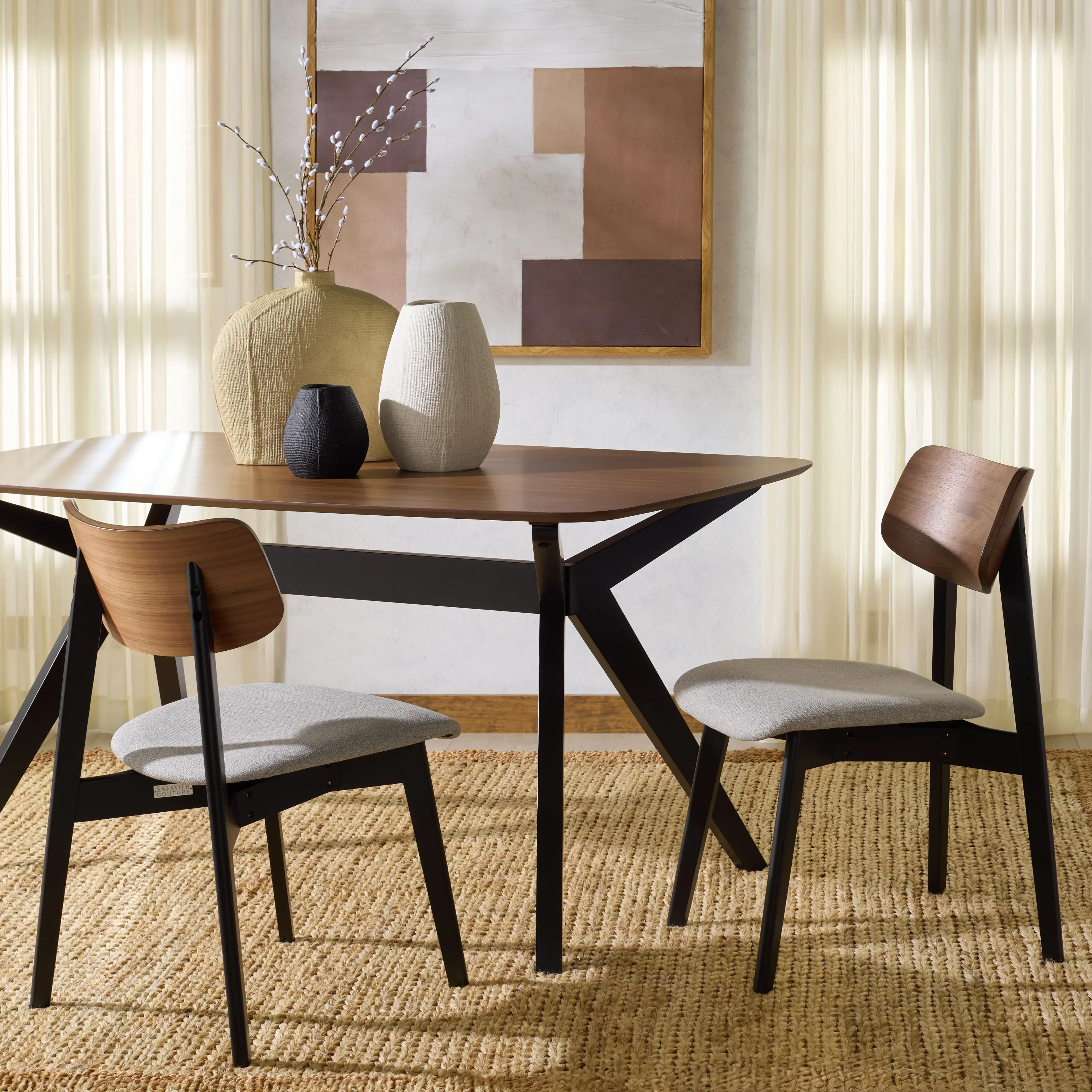 Divya Wood And Linen Dining Chair - Set of 2 - Image 17