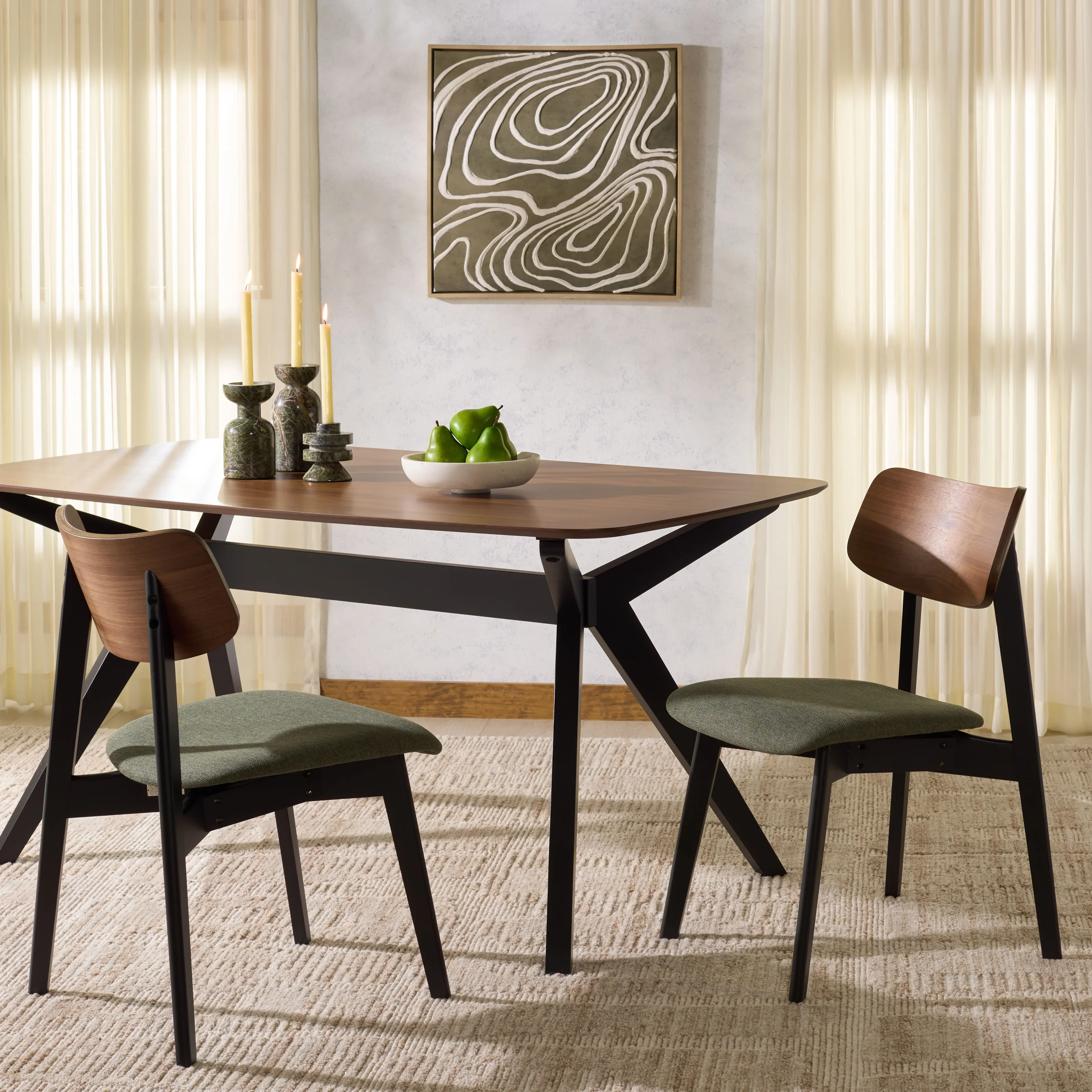 Divya Wood And Linen Dining Chair - Set of 2 - Image 34