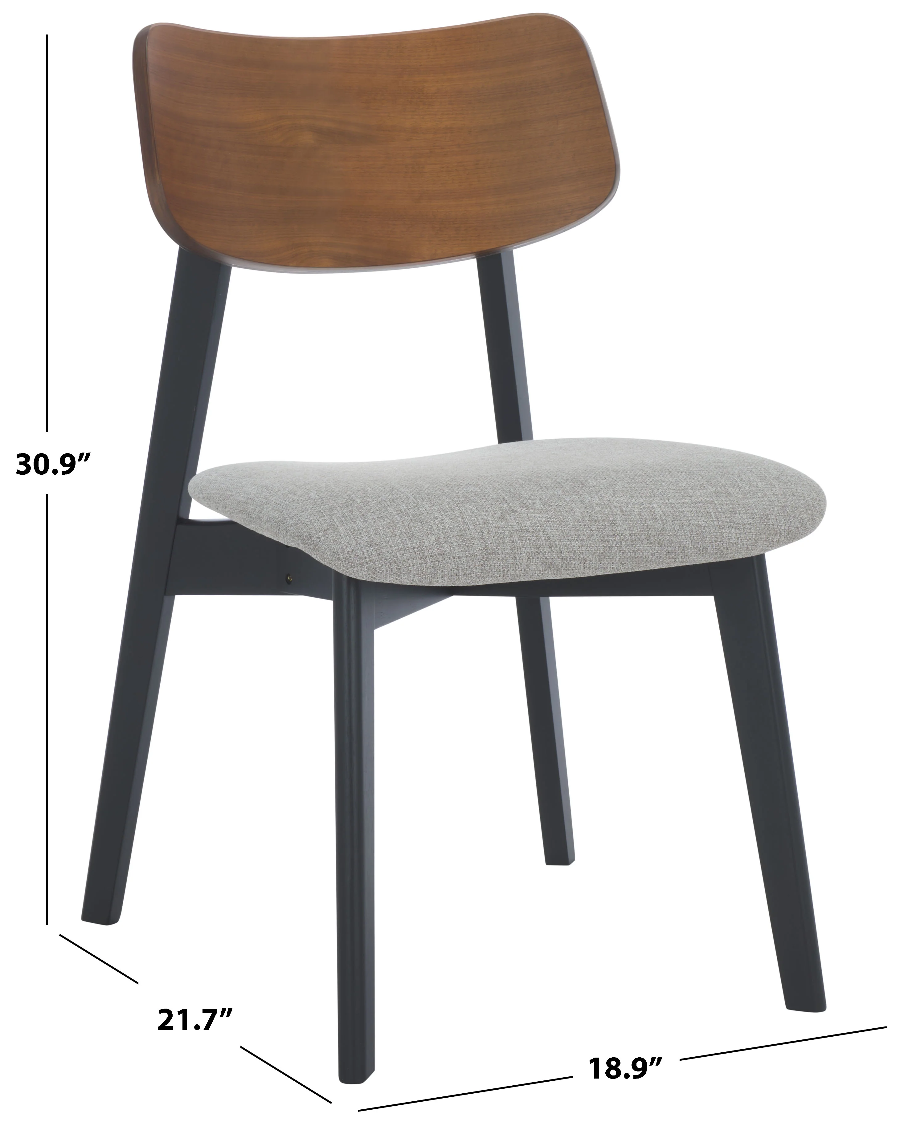 Divya Wood And Linen Dining Chair - Set of 2 - Image 7