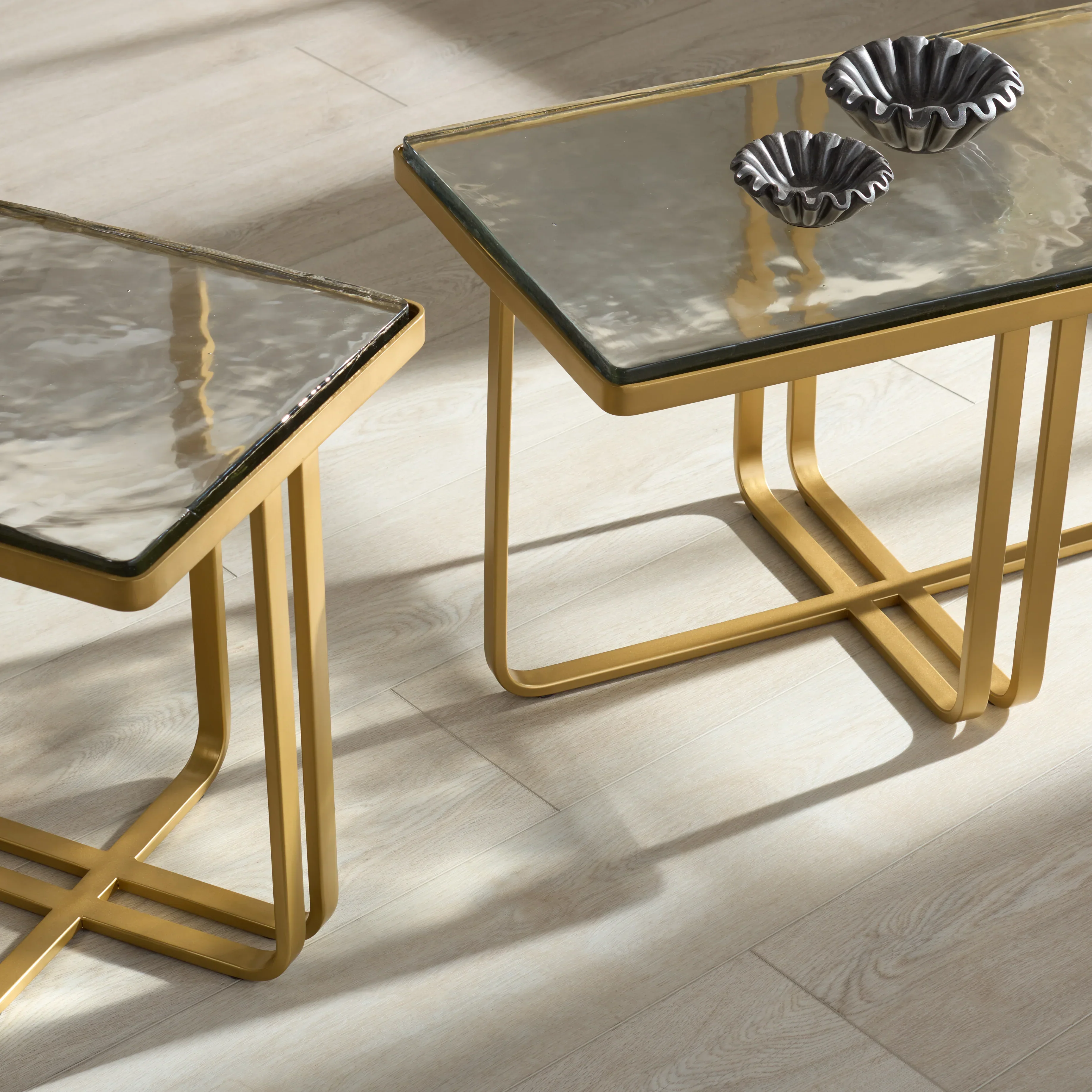 Dominic Cast Glass Top Coffee Table - Image 7
