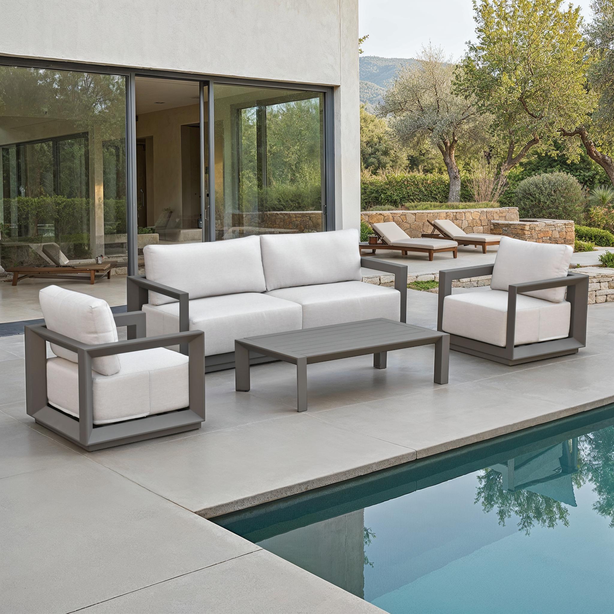 Donaldo Aluminum Outdoor Coffee Table - Image 12