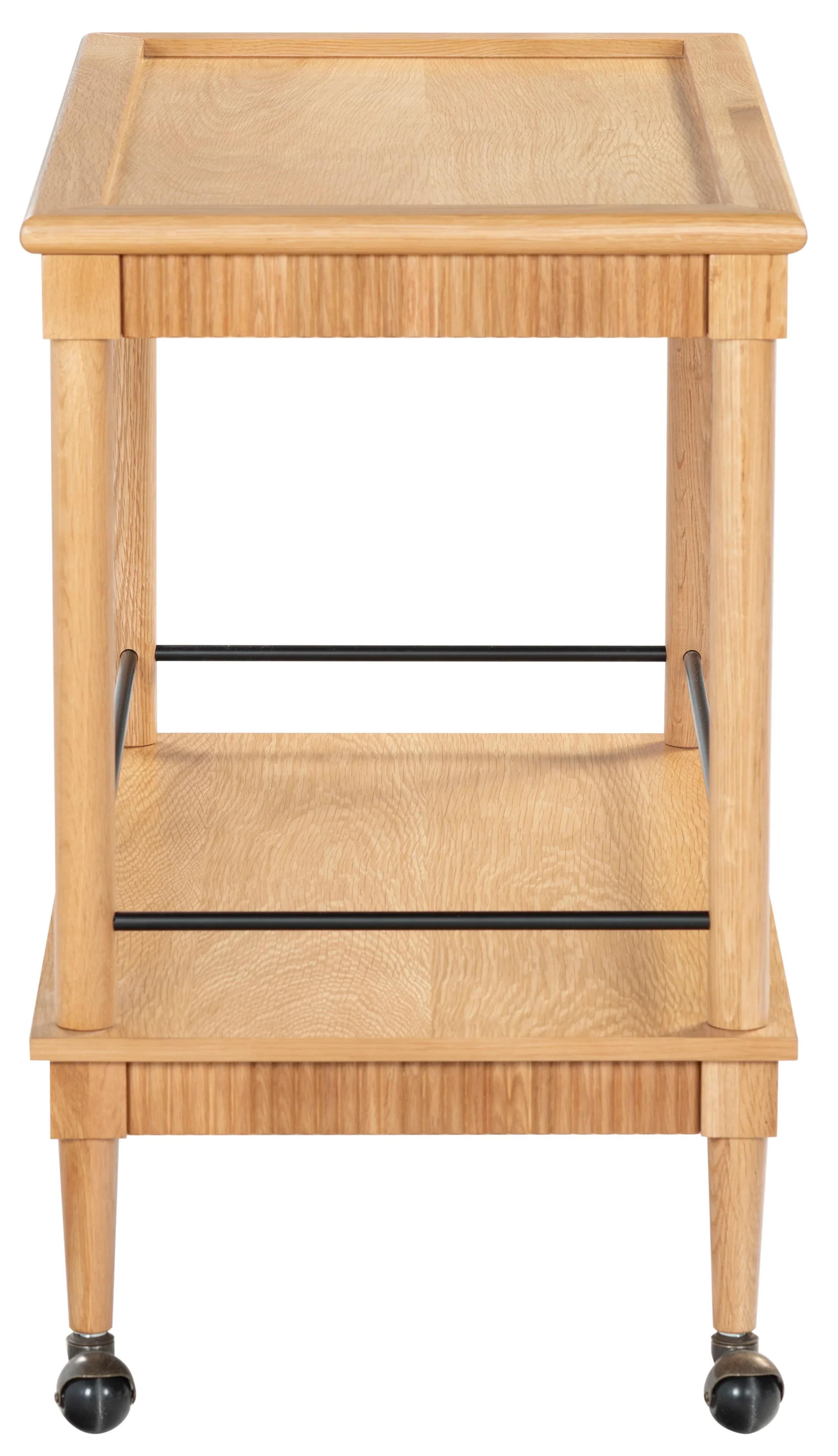 Donnabrielle Wood 2 Shelf Bar Cart