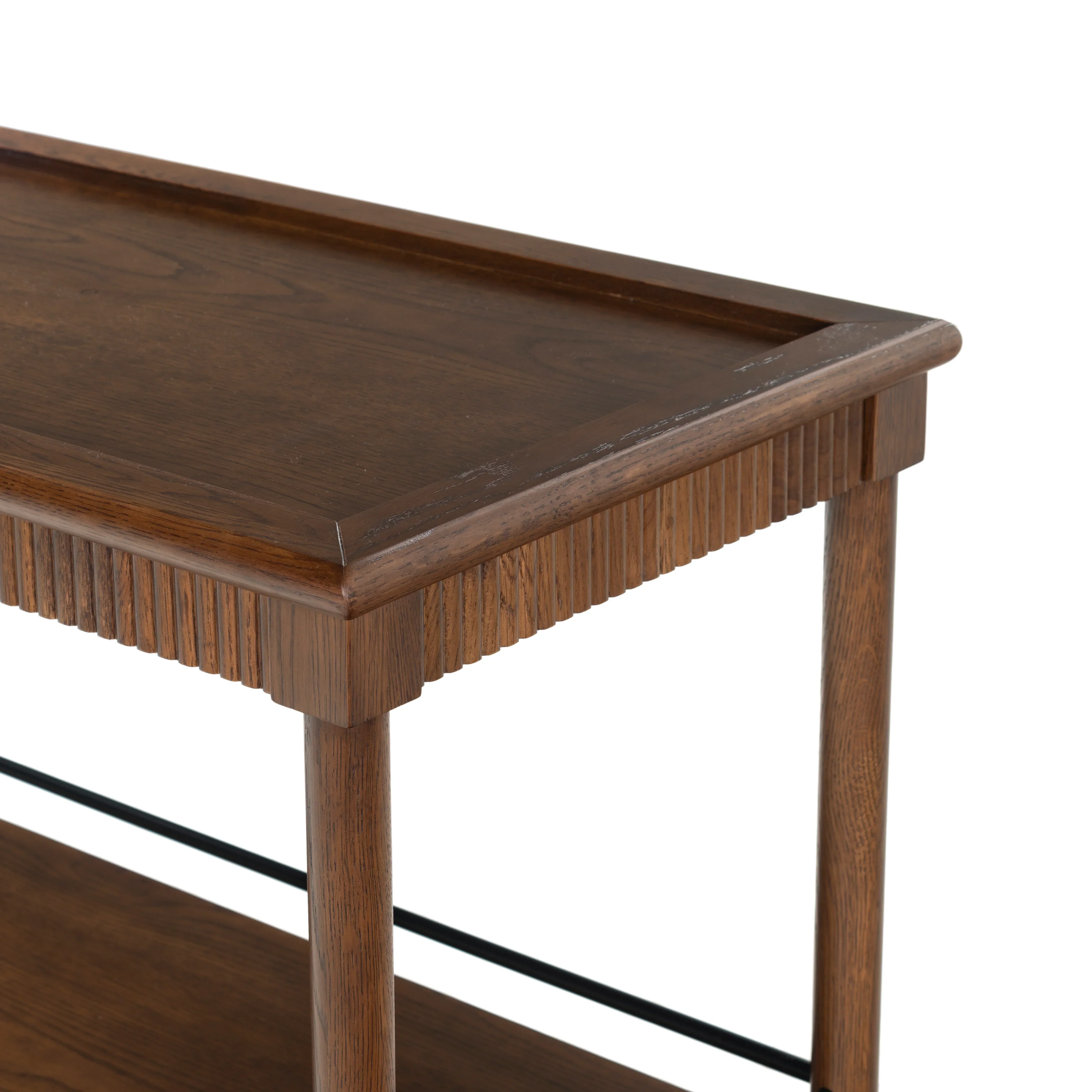 Donnabrielle Wood 2 Shelf Bar Cart - Image 12