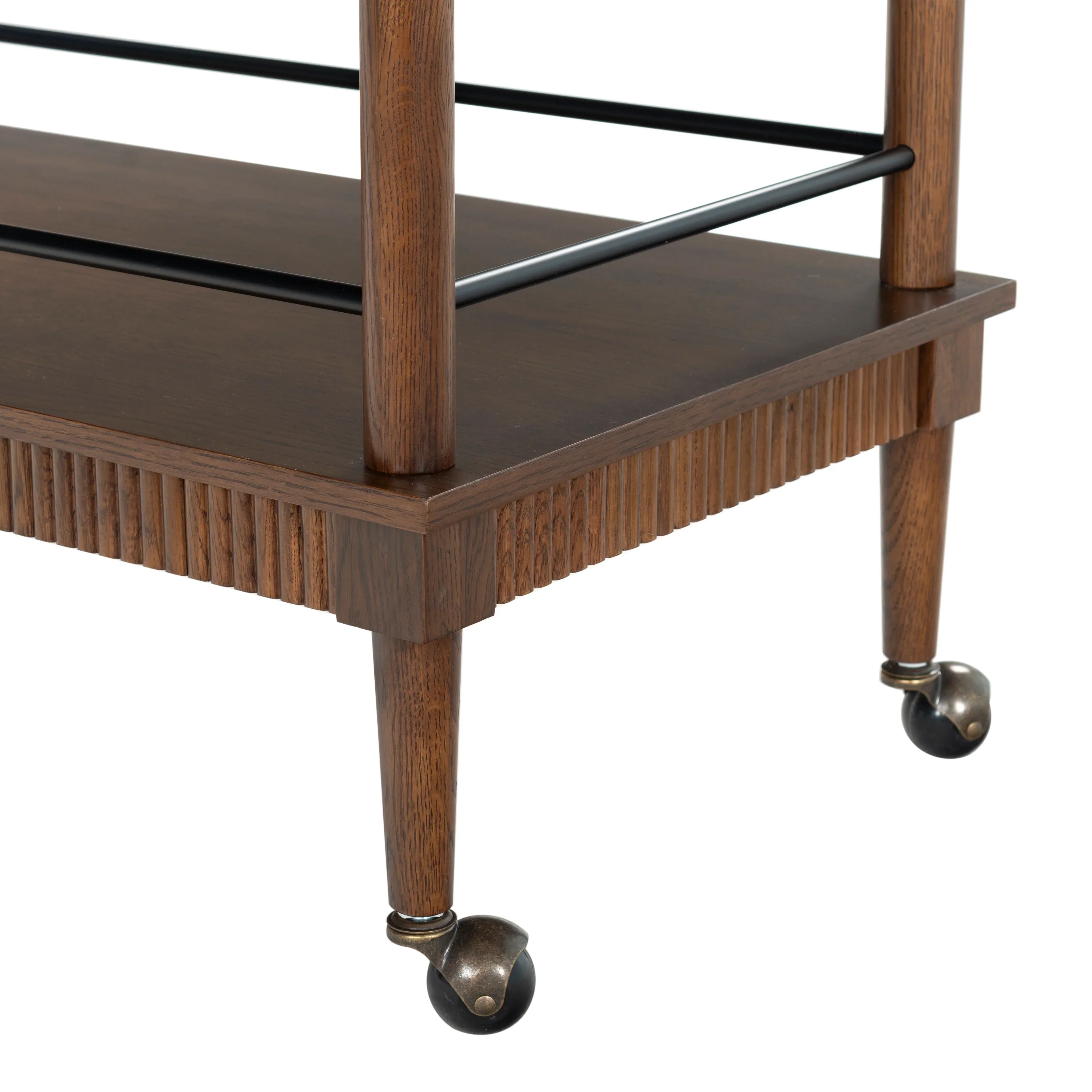 Donnabrielle Wood 2 Shelf Bar Cart - Image 15