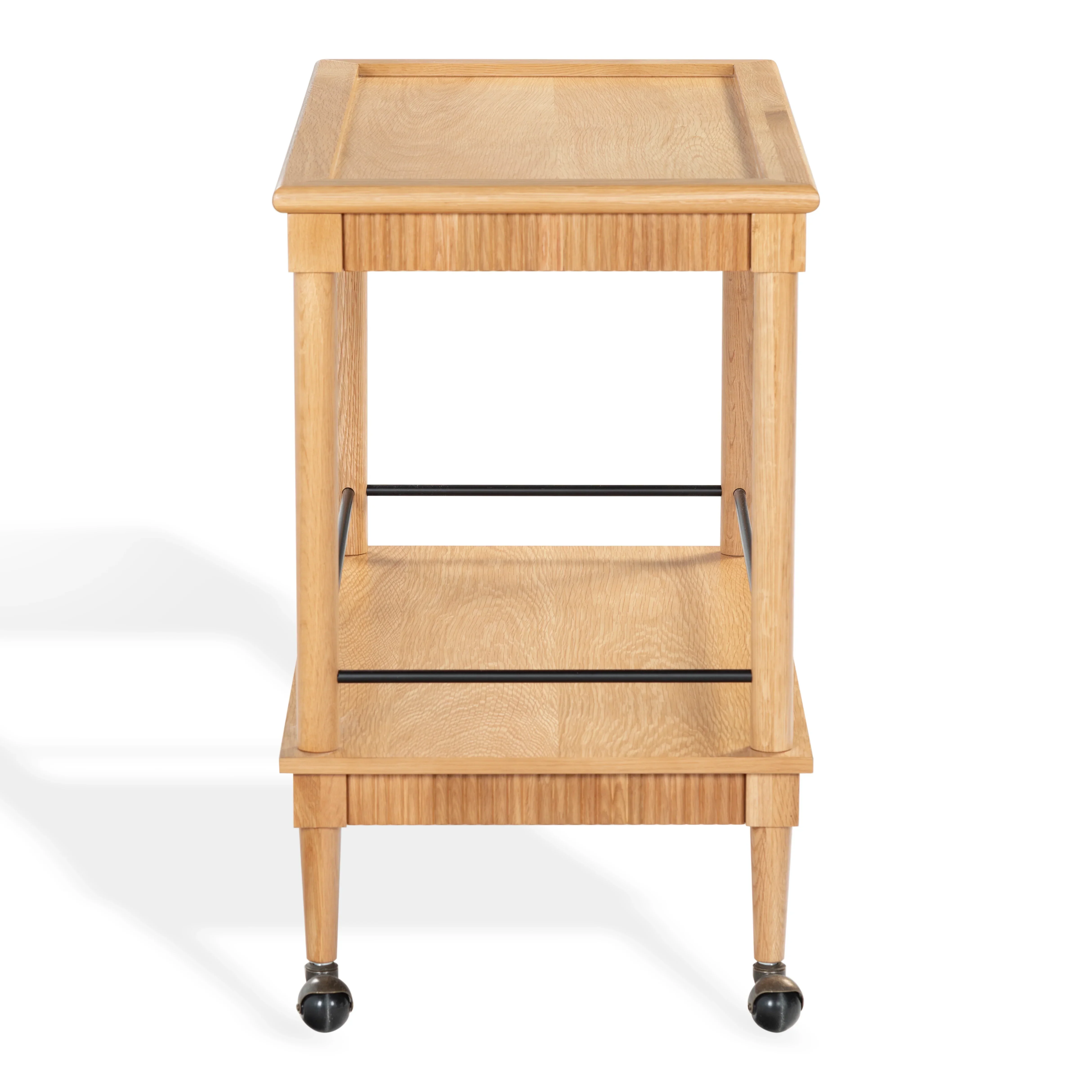 Donnabrielle Wood 2 Shelf Bar Cart - Image 2
