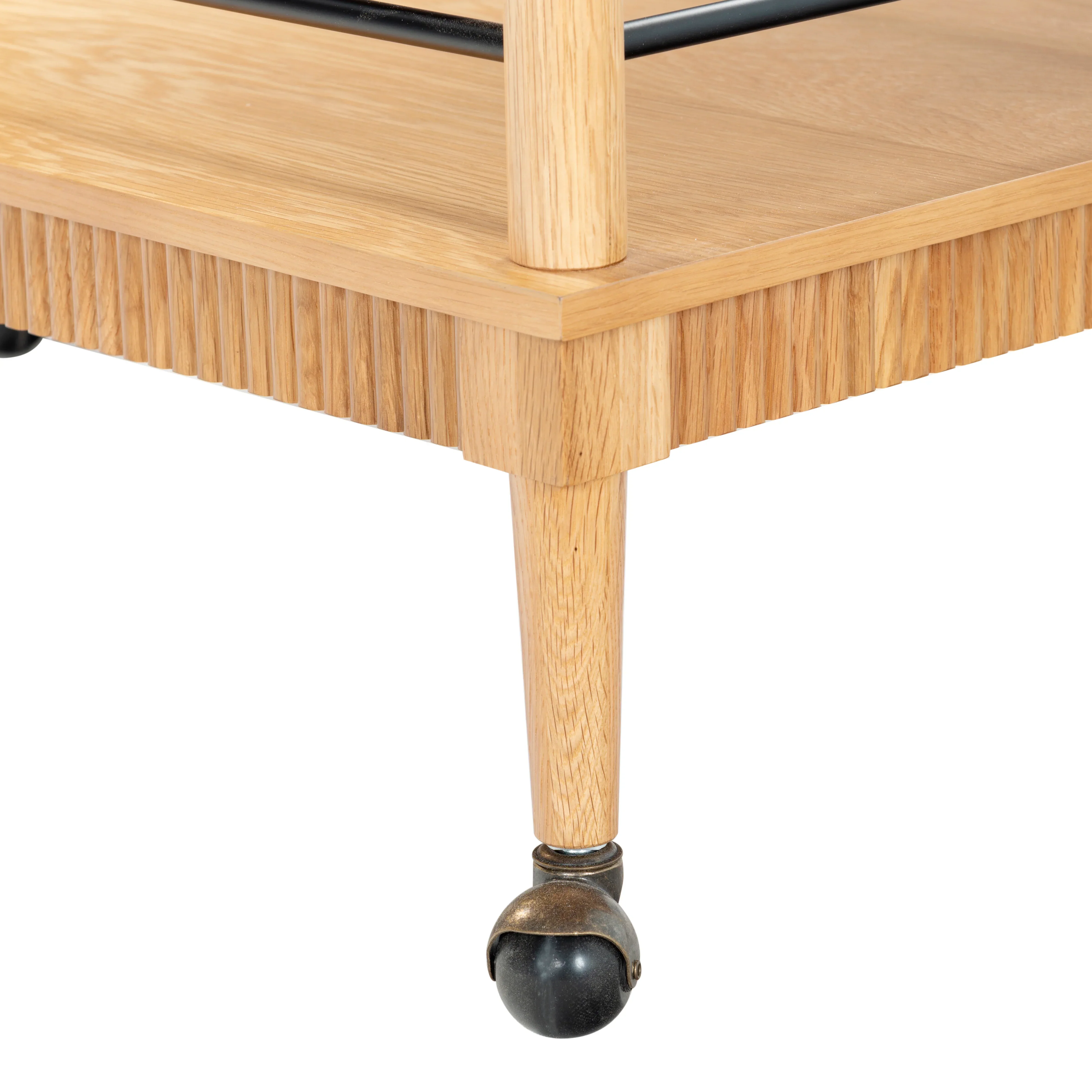 Donnabrielle Wood 2 Shelf Bar Cart - Image 8
