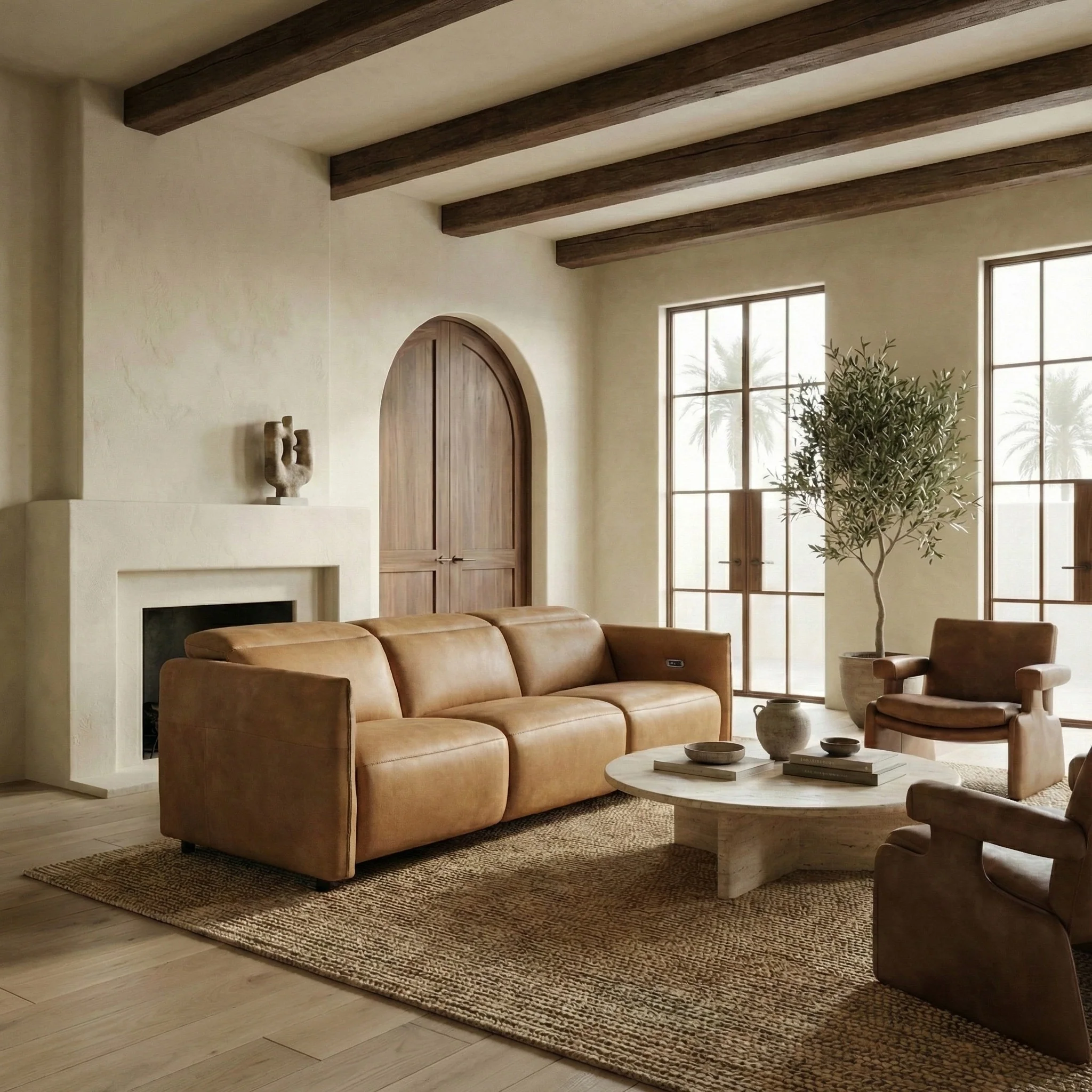 Doug Leather Reclining Sofa - Image 7