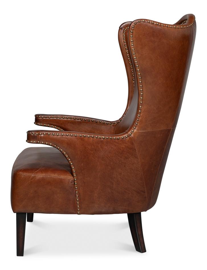 Drake Distilled Leather Chair - Image 4