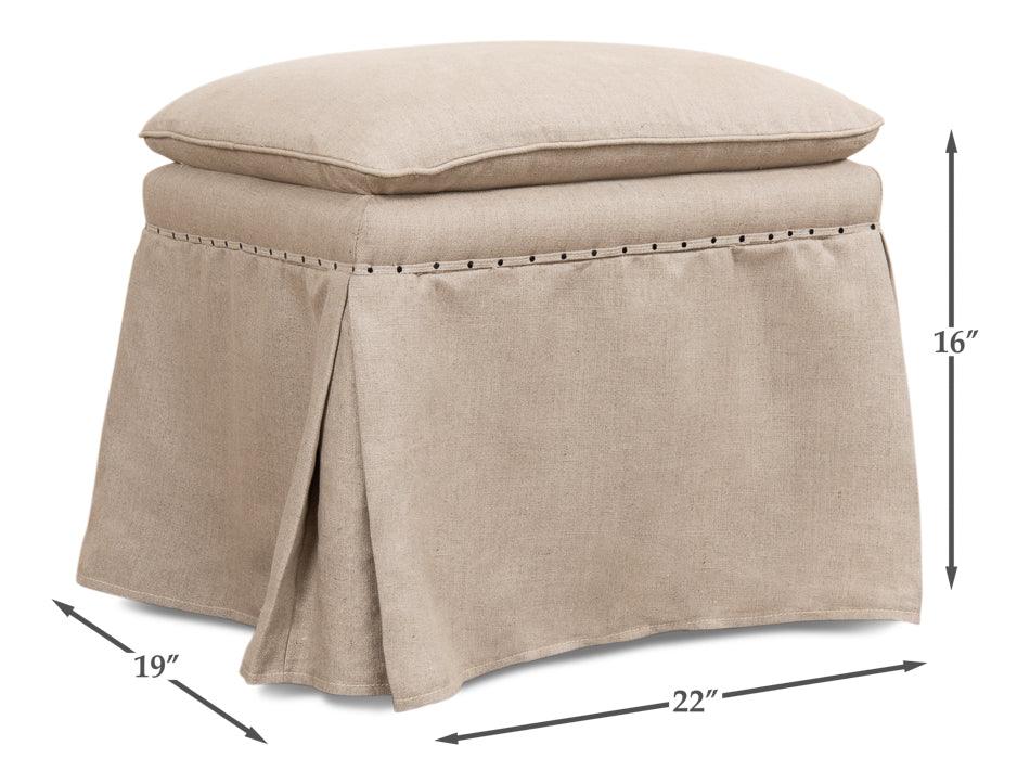 Draped Ottoman - Set of 2 - Image 4