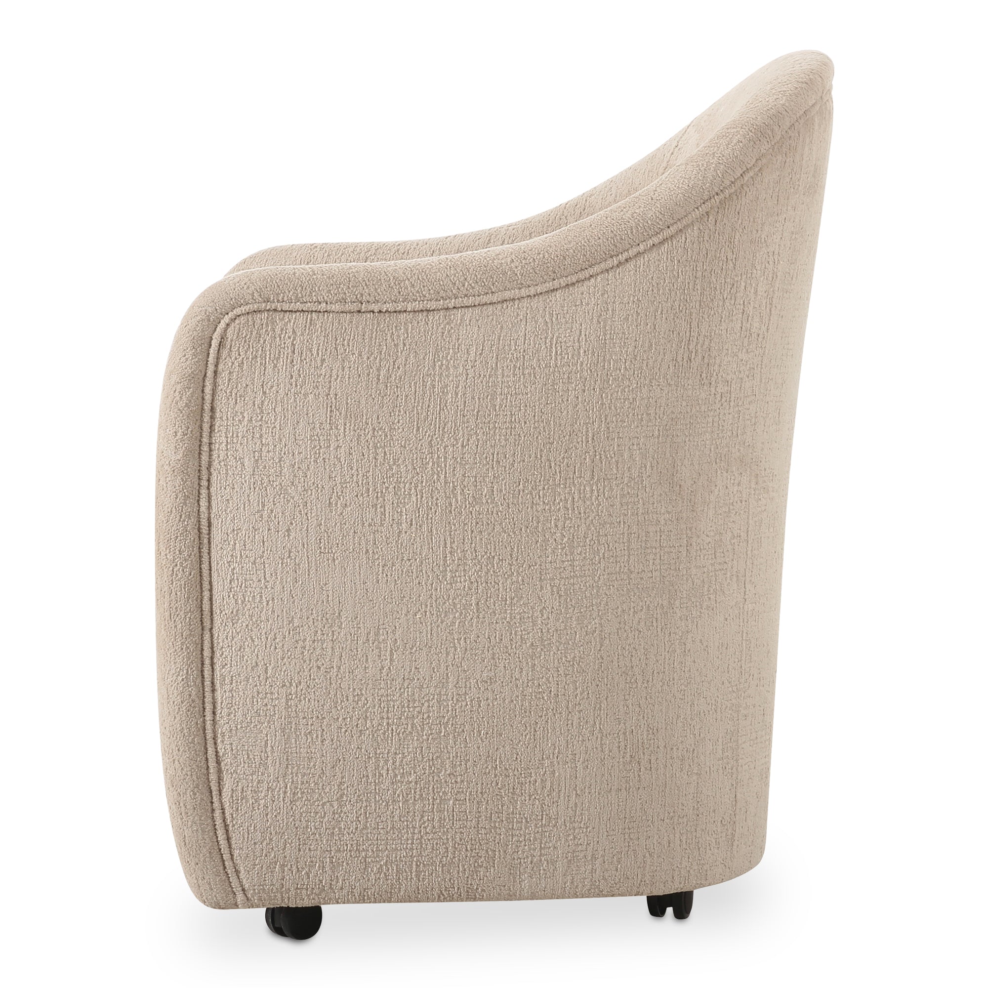 Drava Rolling Dining Chair Beige - Set of 2 - Image 4