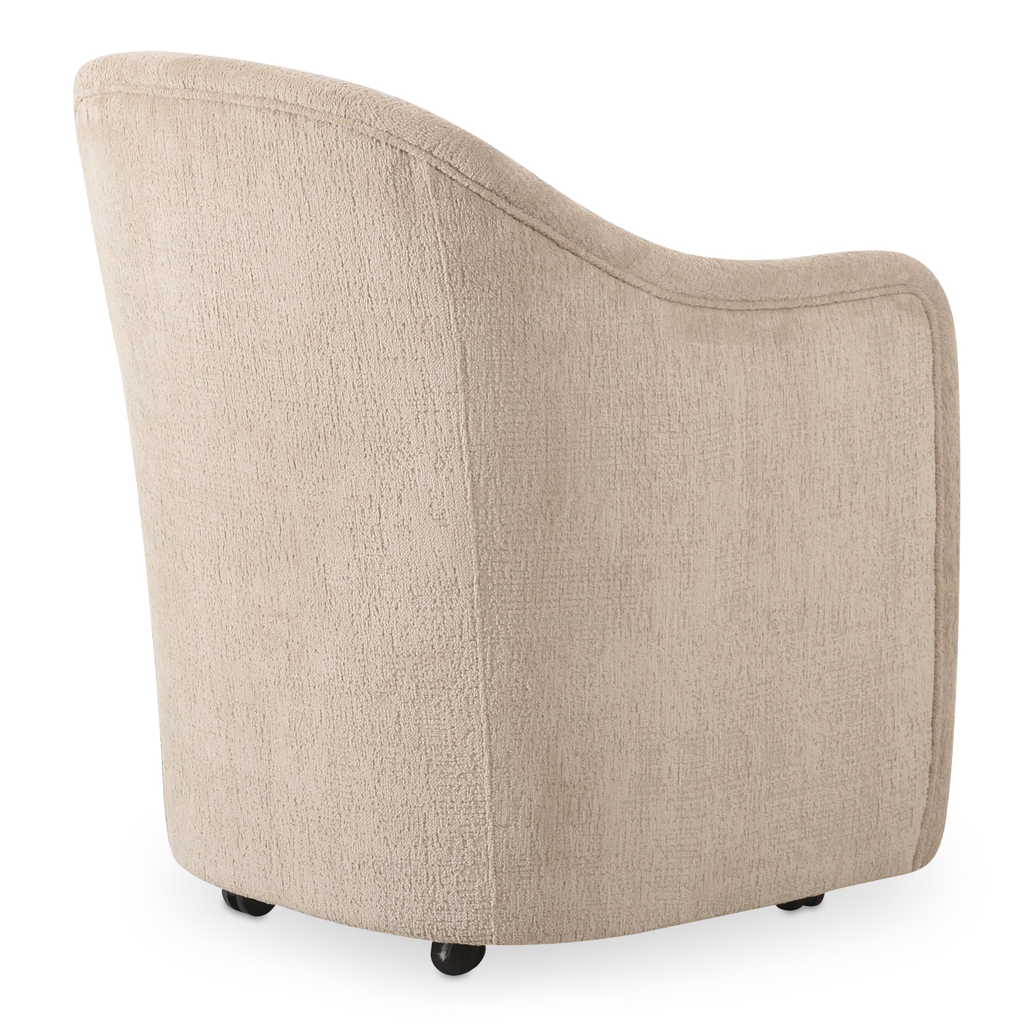 Drava Rolling Dining Chair Beige - Set of 2 - Image 6