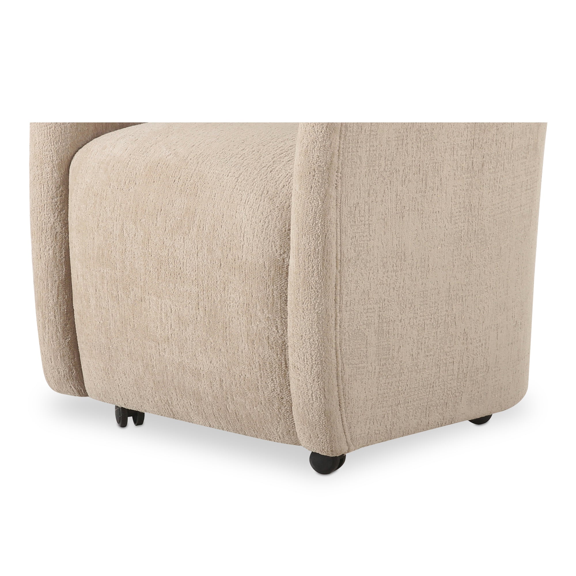 Drava Rolling Dining Chair Beige - Set of 2 - Image 8
