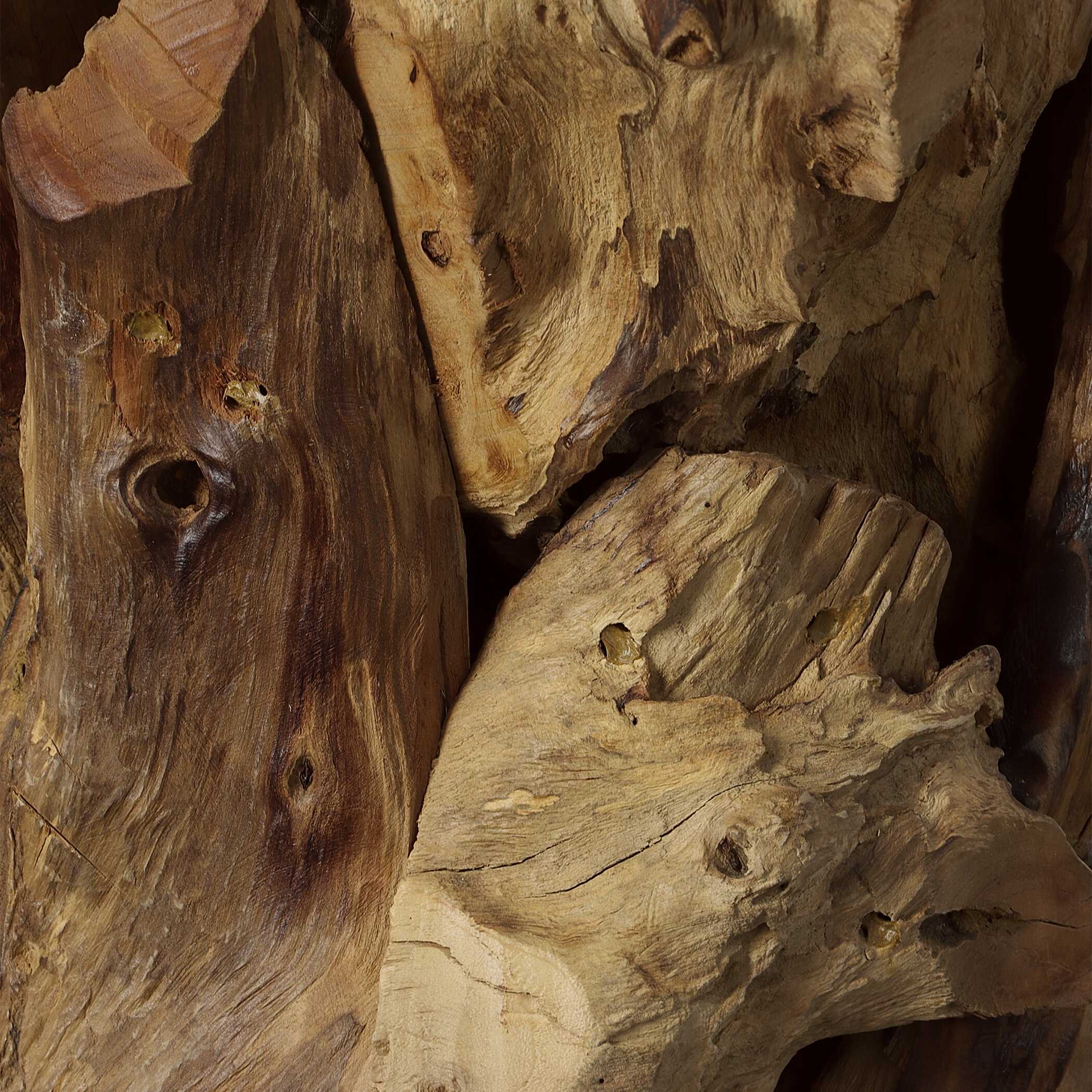 Driftwood Glass Top Large Coffee Table - Image 3