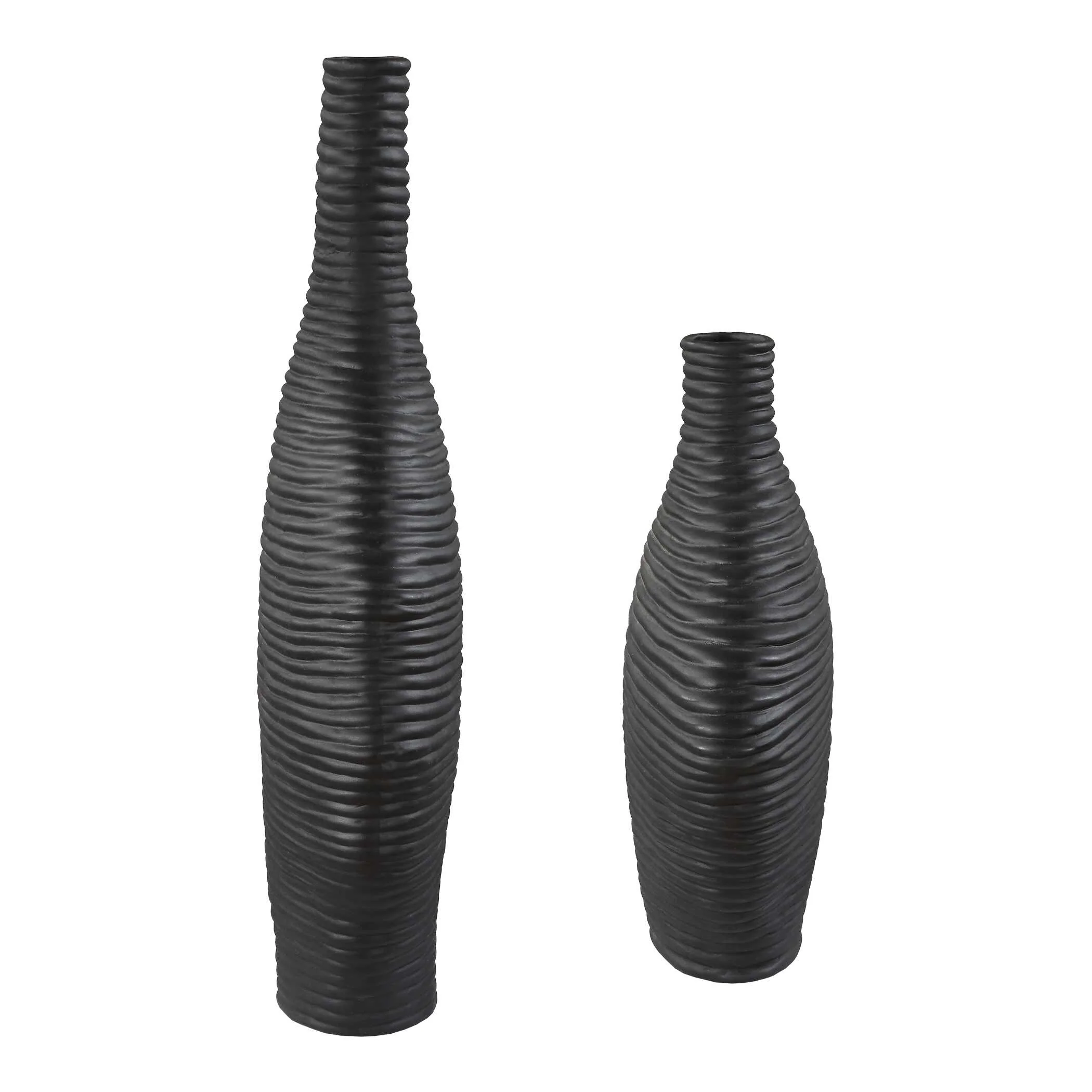 Duostacked Black Vases - Set of 2 - Image 5