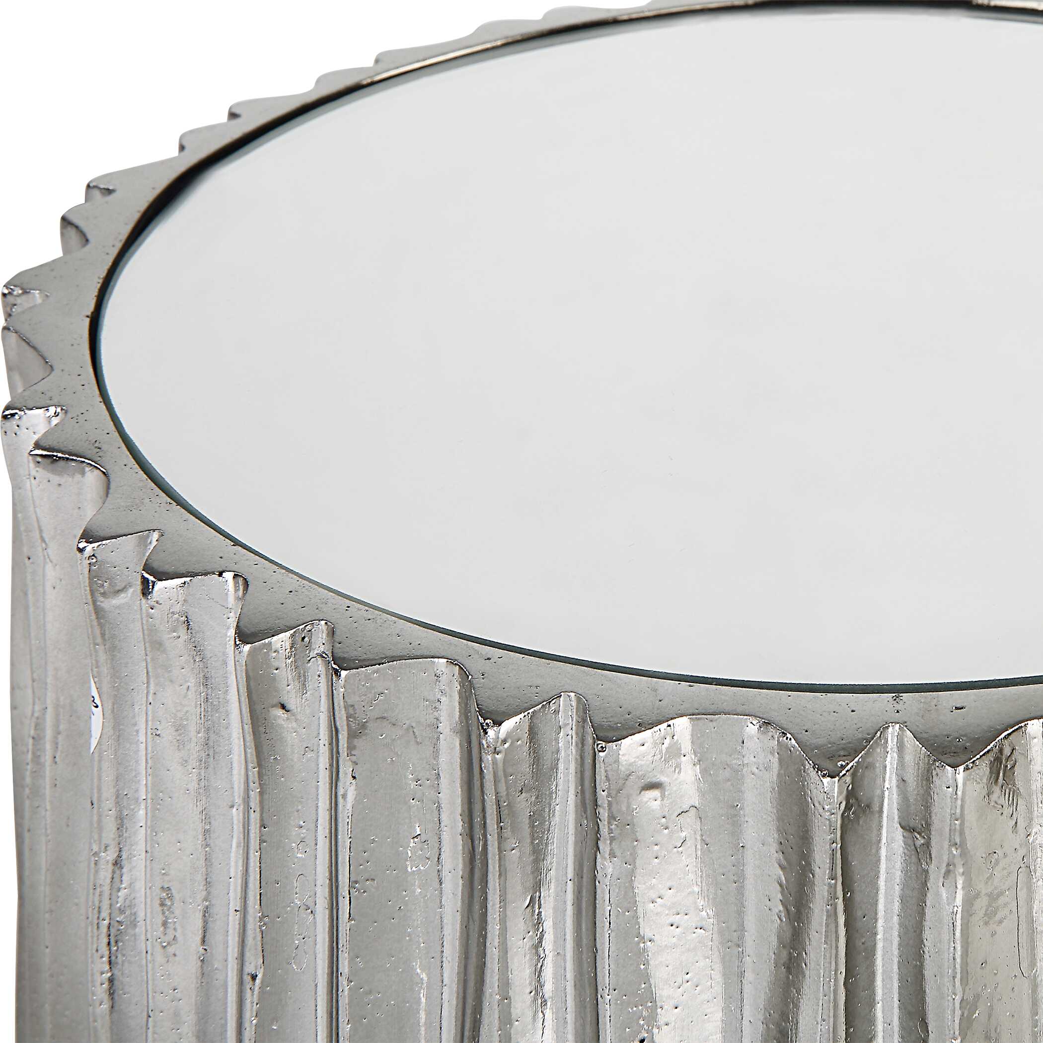 Echo Modern Nickel Drink Table - Image 4