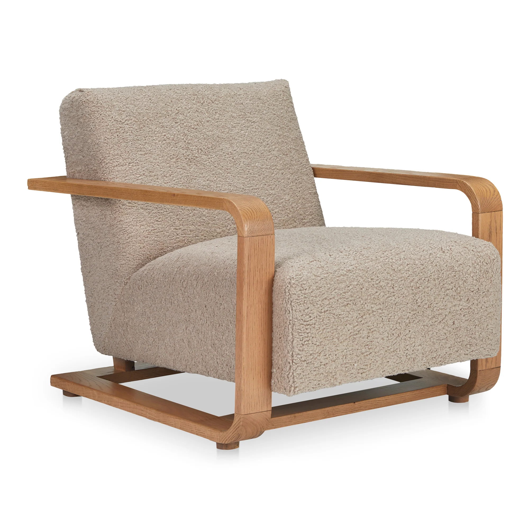 Eckersley Lounge Chair Beige Faux Shearling - Image 3
