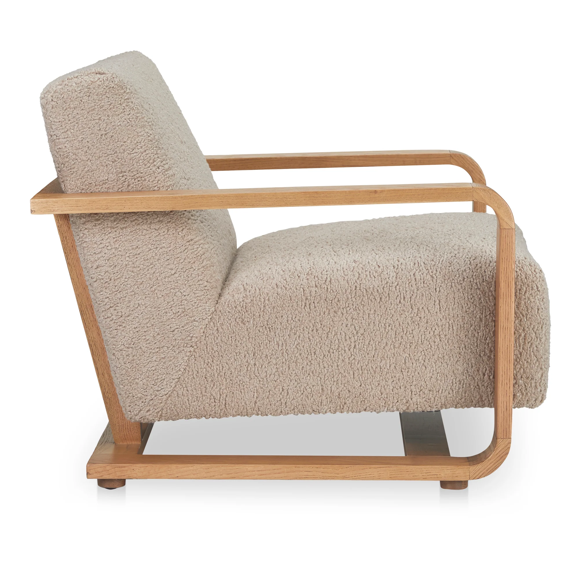 Eckersley Lounge Chair Beige Faux Shearling - Image 4