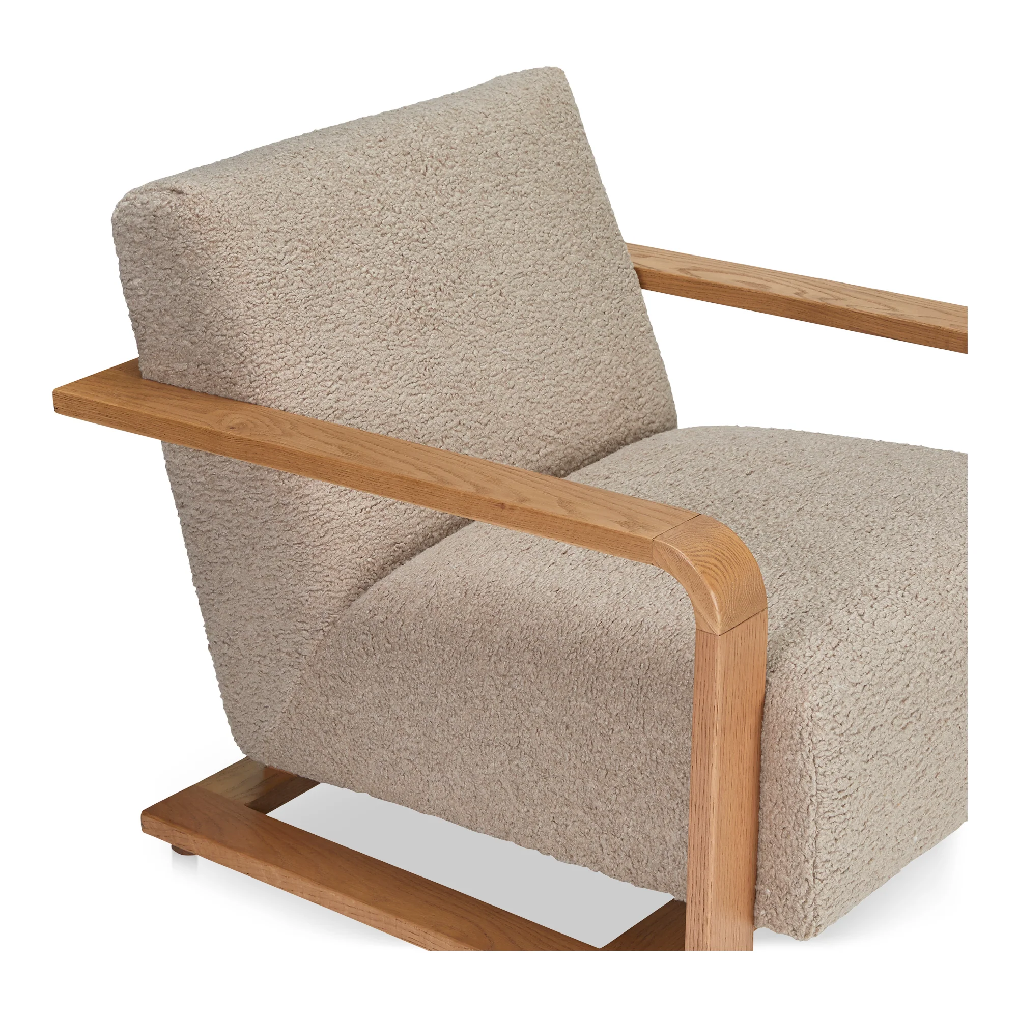 Eckersley Lounge Chair Beige Faux Shearling - Image 6
