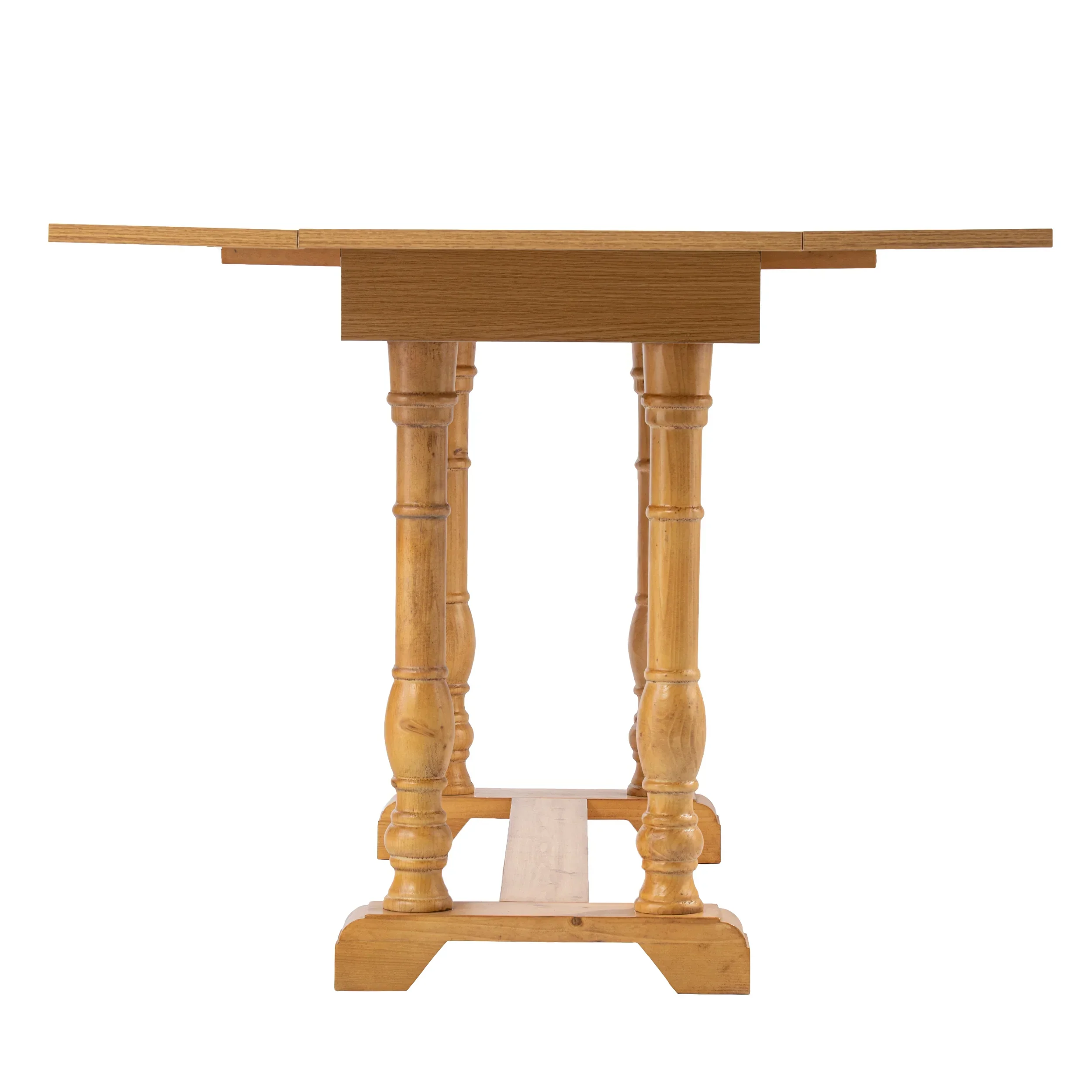 Edenderry Farmhouse Folding Trestle Console to Dining Table – Natural Oak - Image 4