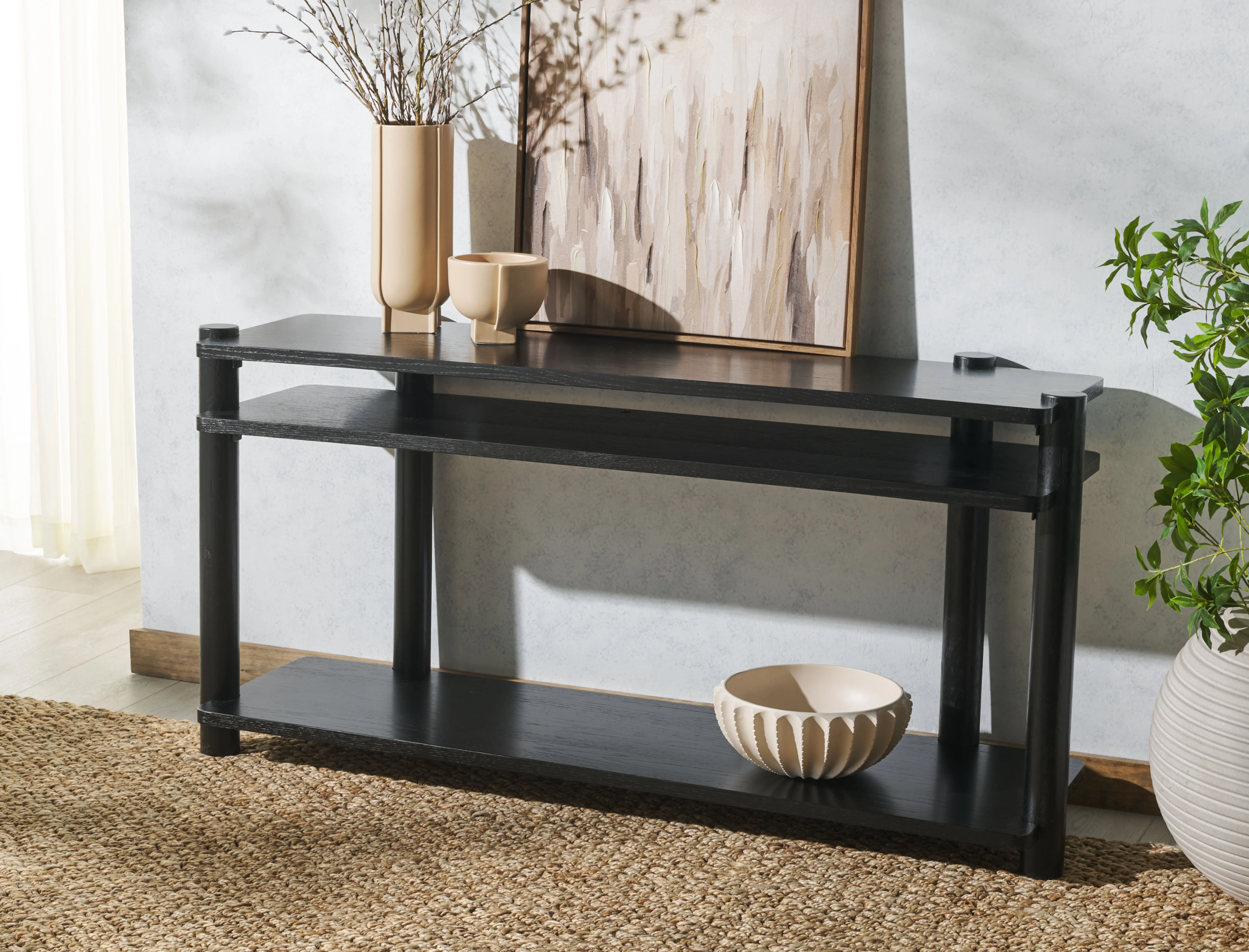 Edisyn 3 Shelf Wood Console Table - Image 10