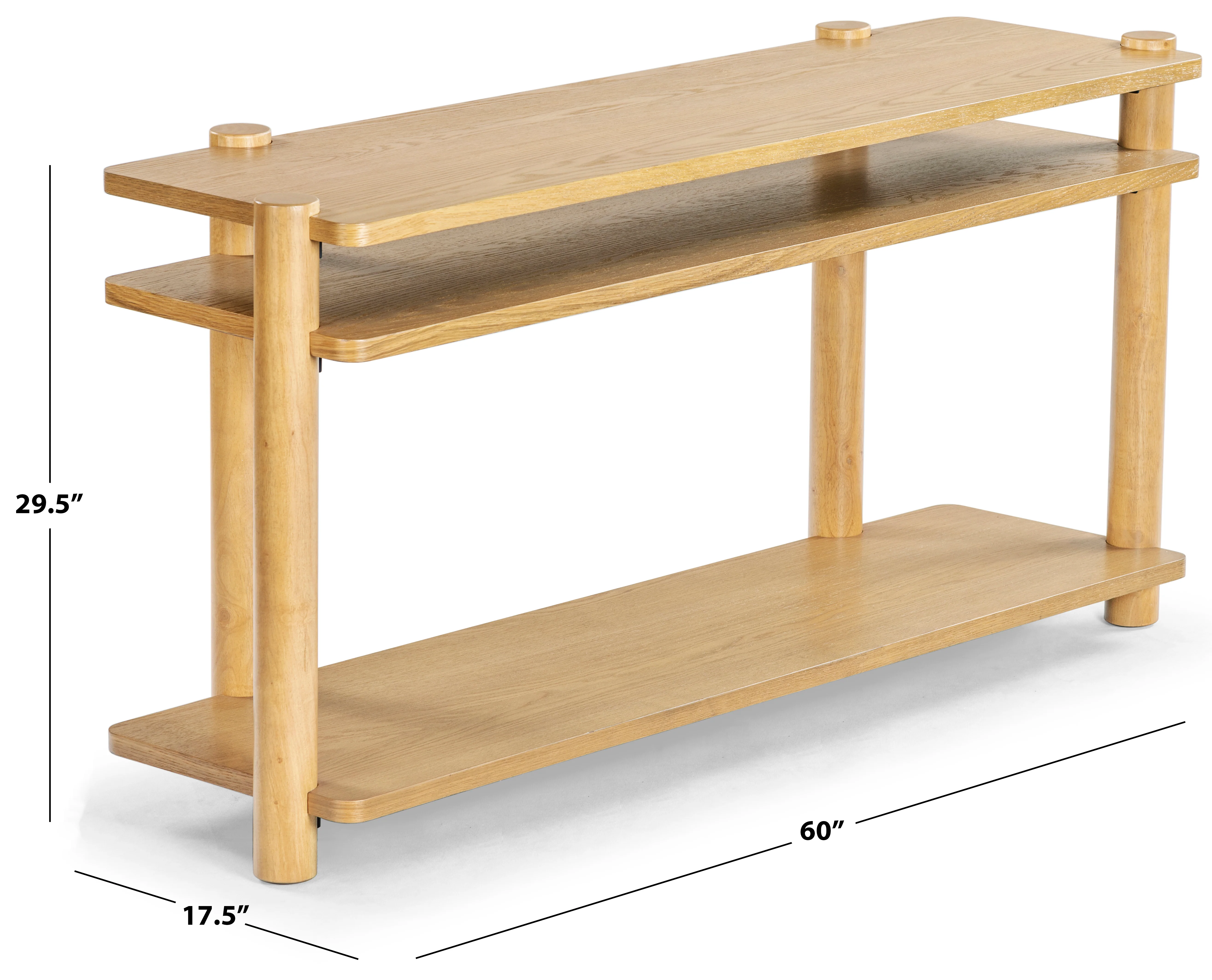 Edisyn 3 Shelf Wood Console Table - Image 4