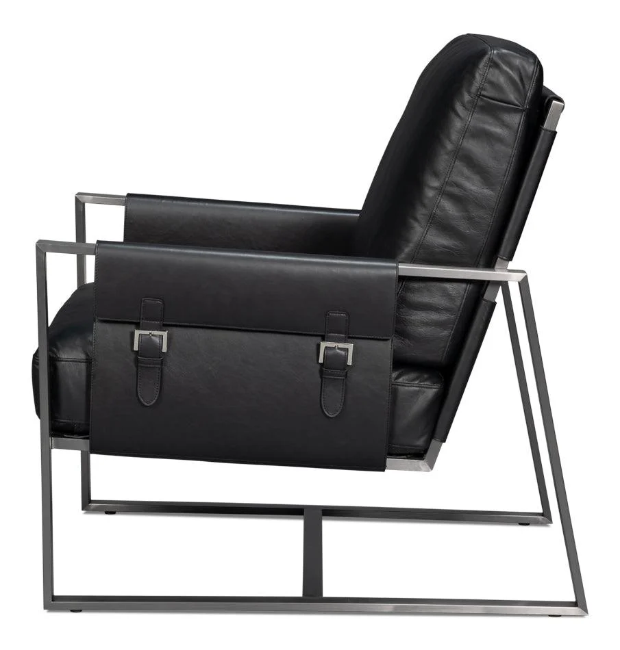 Edmonds Distilled Leather Chair - Image 3