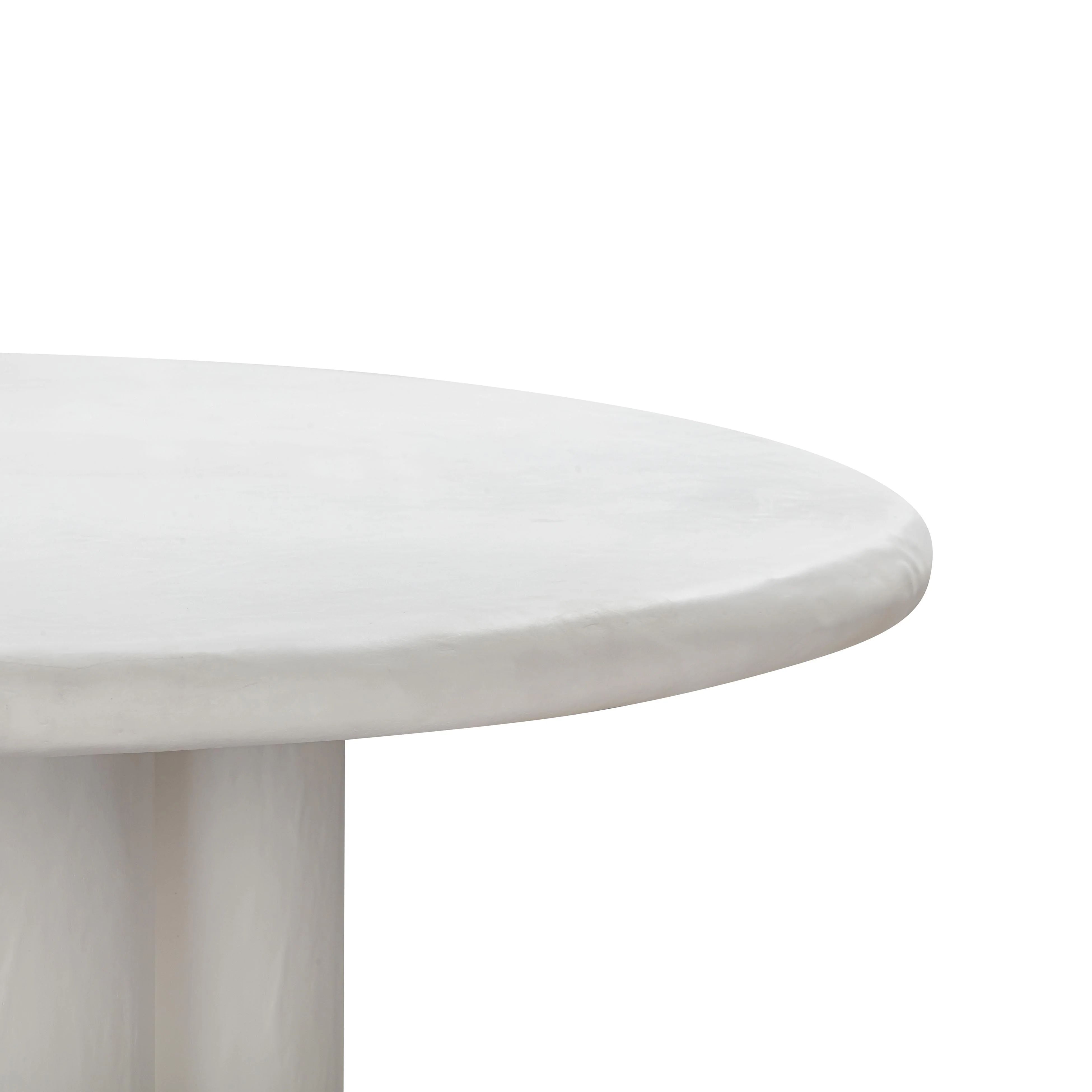 Elika White Faux Plaster Round Dining Table - Image 6
