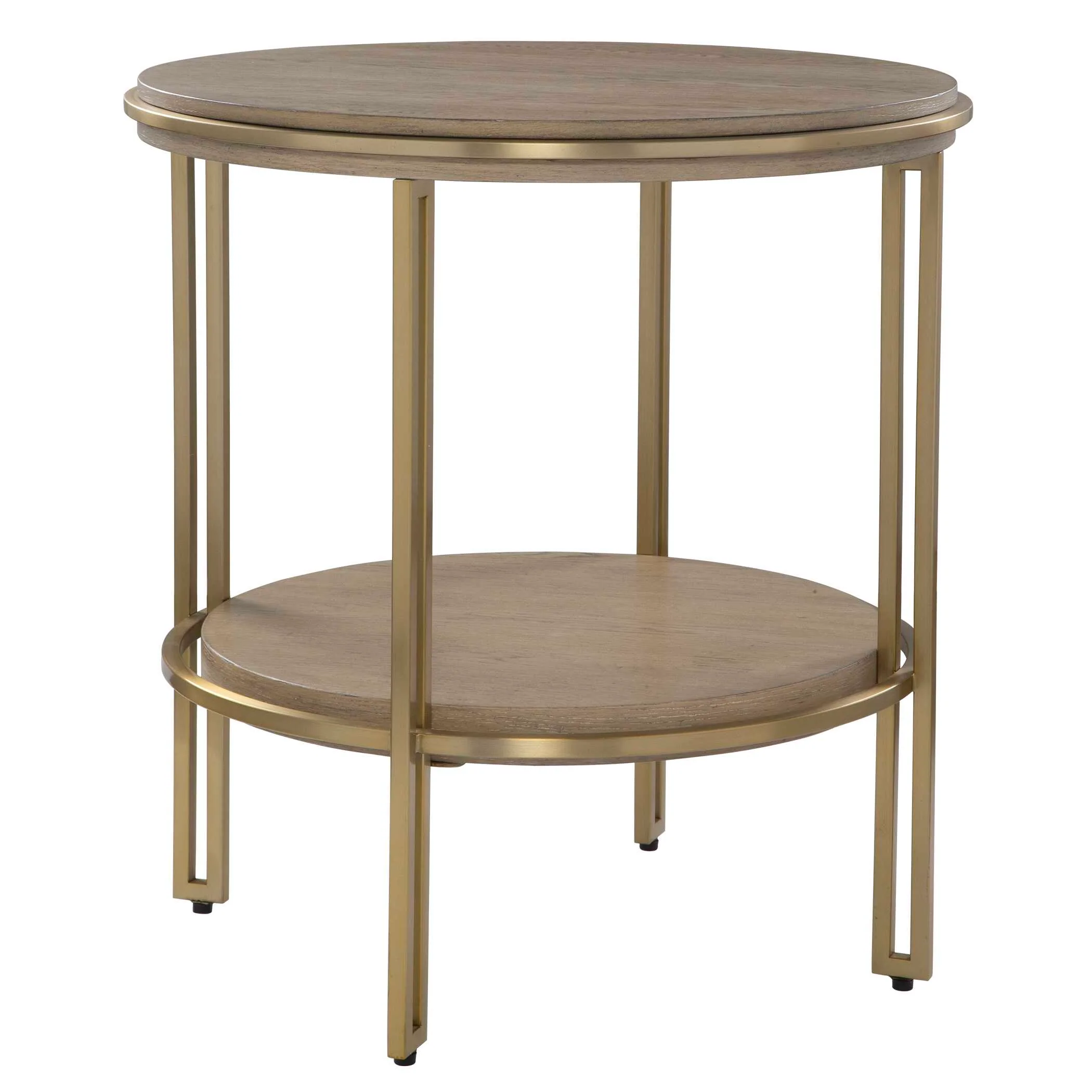 Elise Round Brass Side Table - Image 3