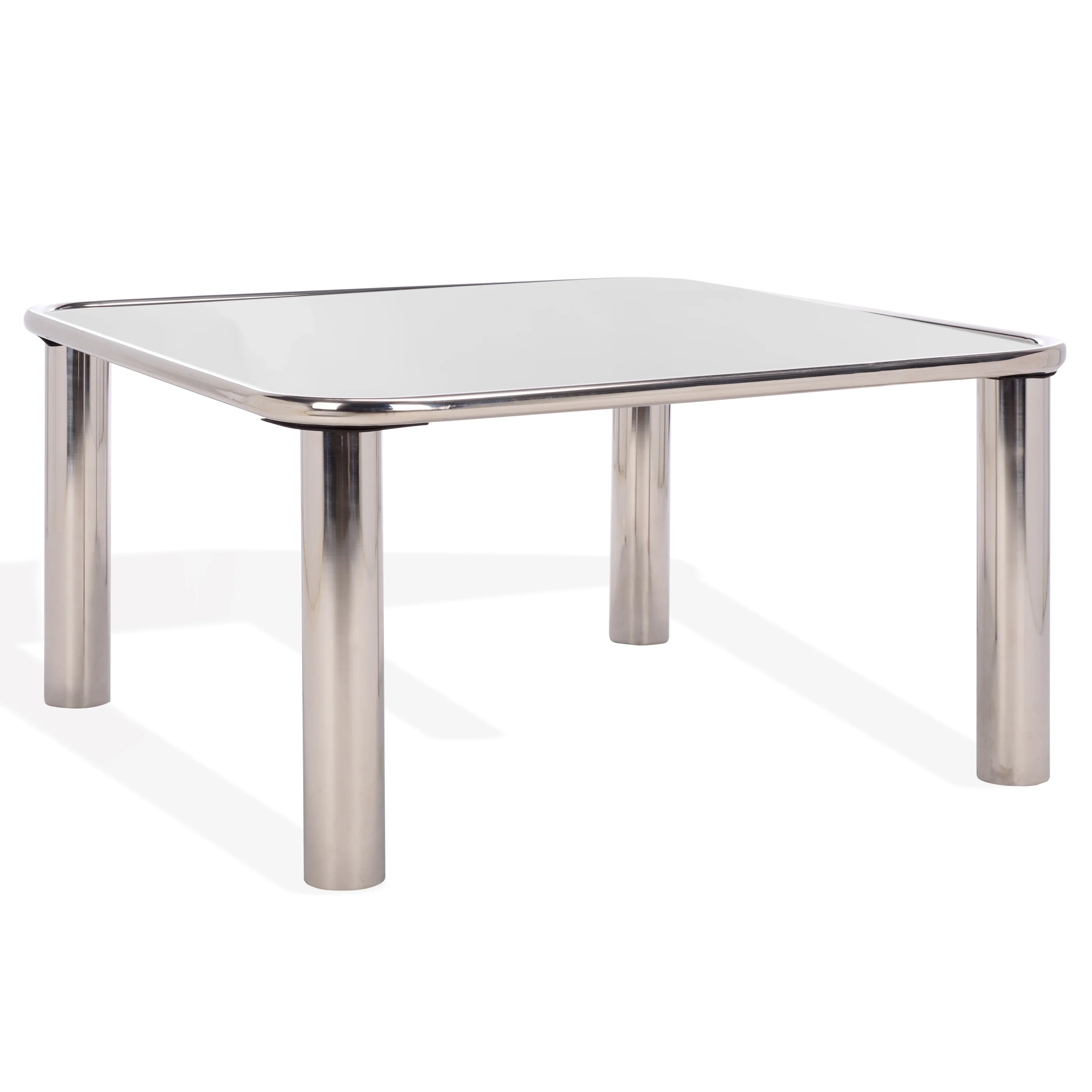 Elizanette Stainless Steel Square Coffee Table - Image 3