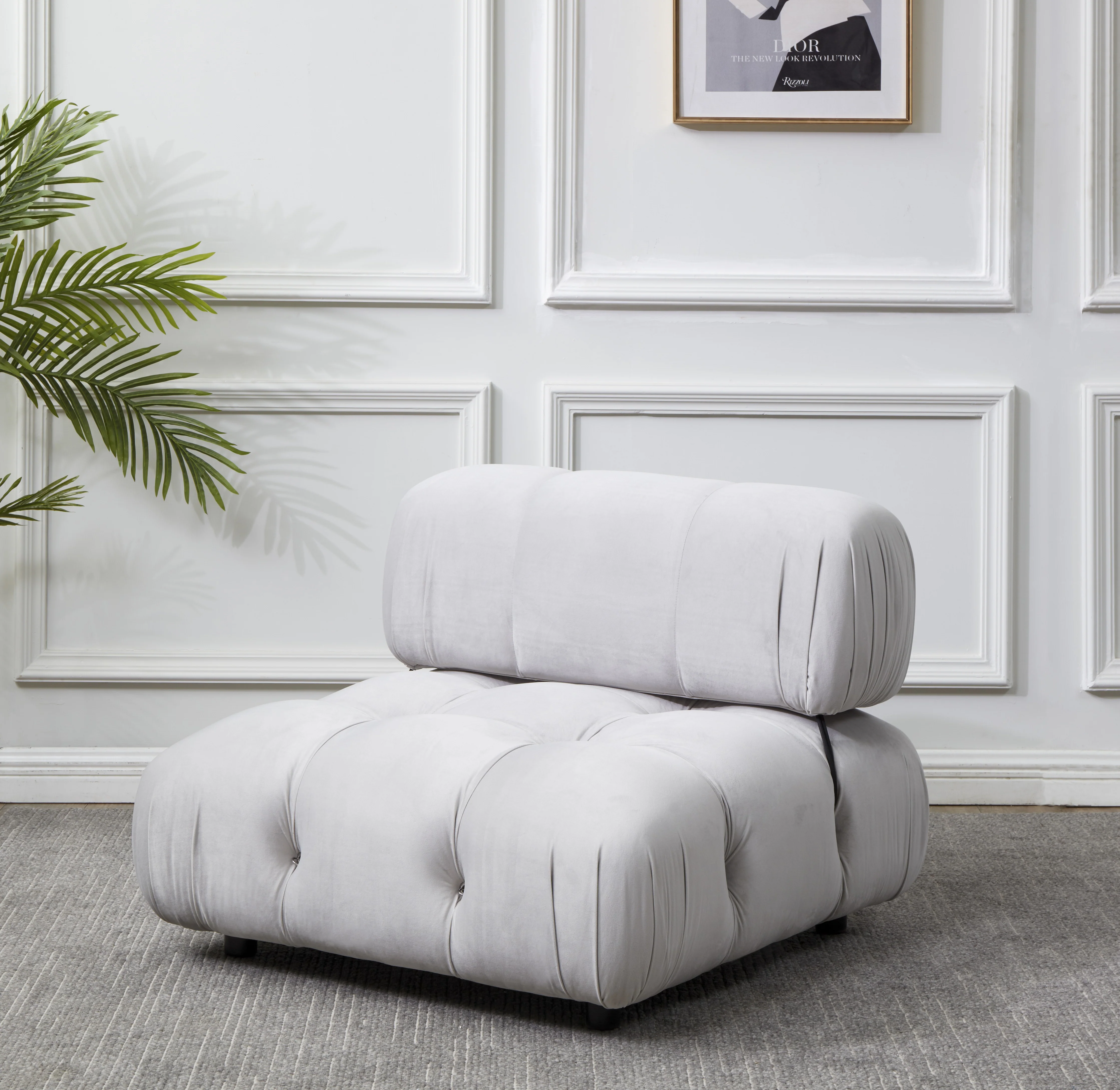 Ellamaria Tufted Accent Chair - Image 2
