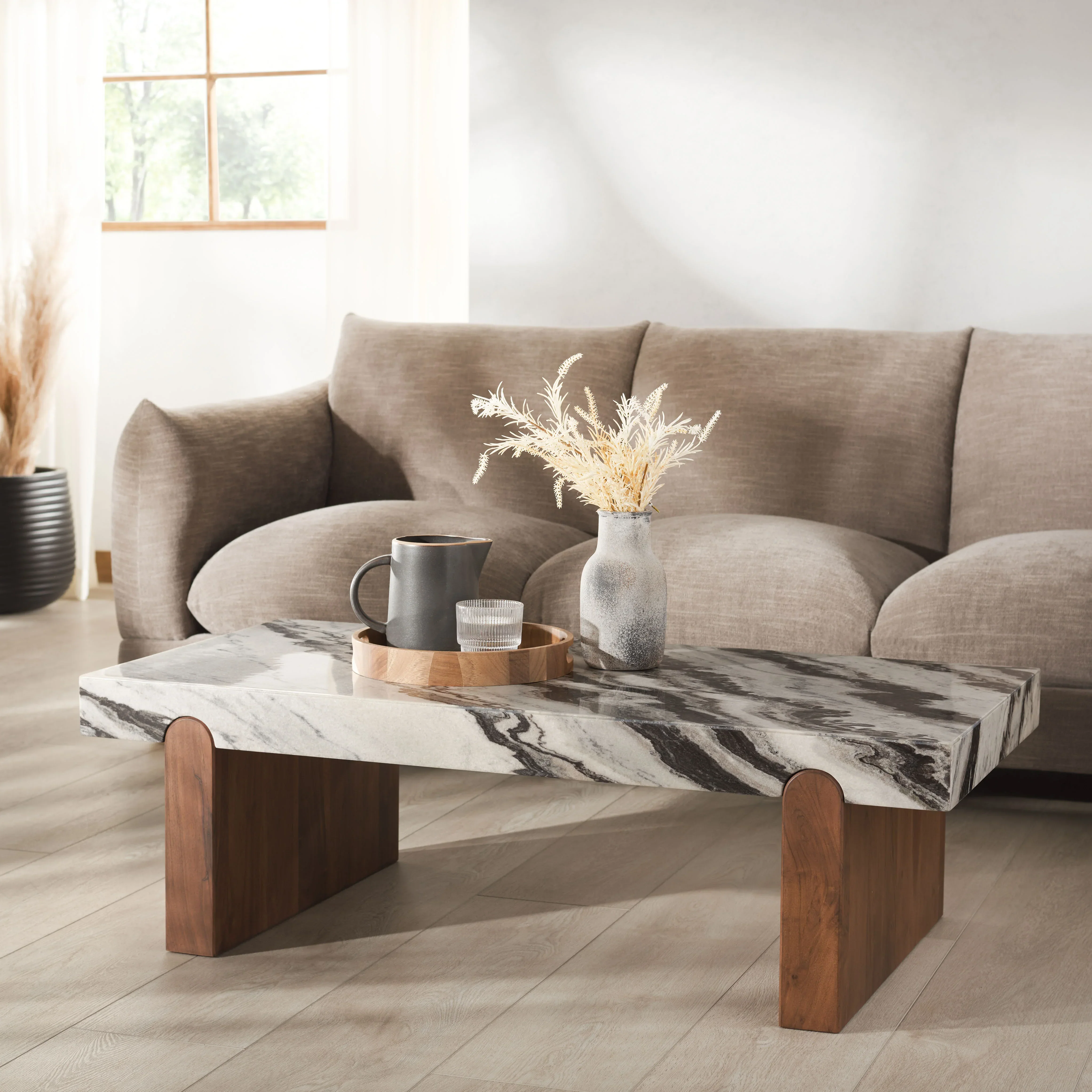 Ellebeth Marble Top Coffee Table - Image 2