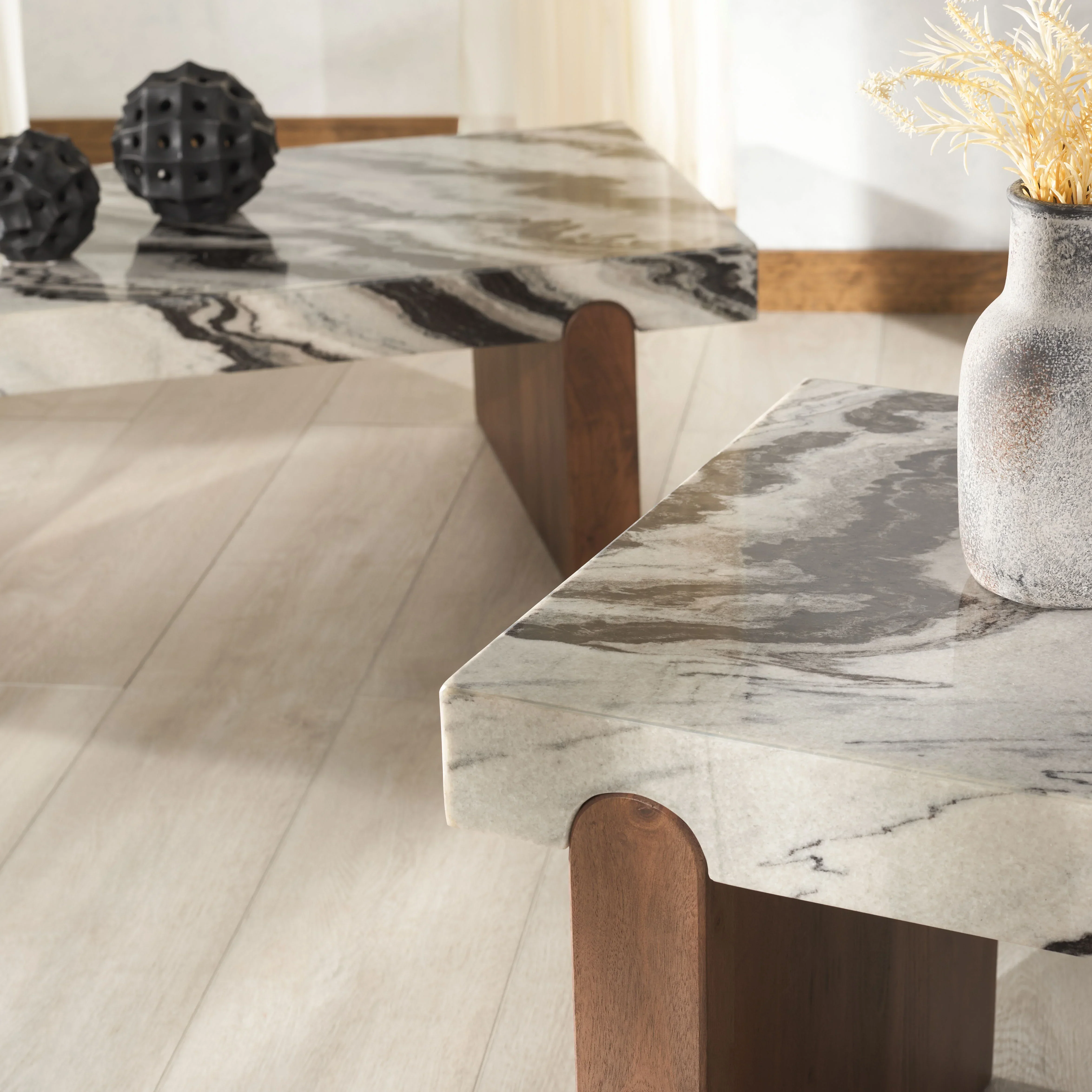 Ellebeth Marble Top Coffee Table - Image 6