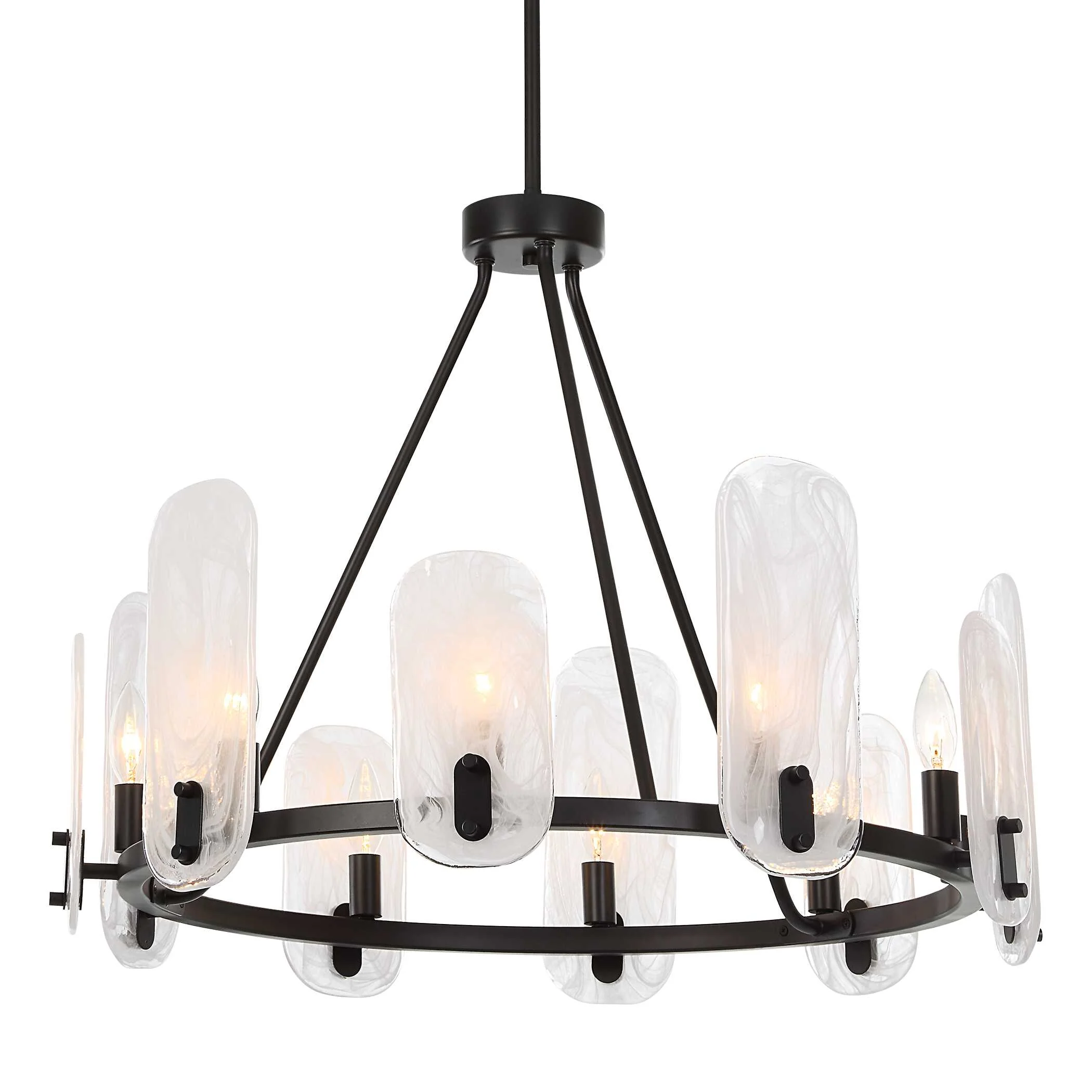 Ellipse 10 Light Dark Bronze Chandelier - Image 8