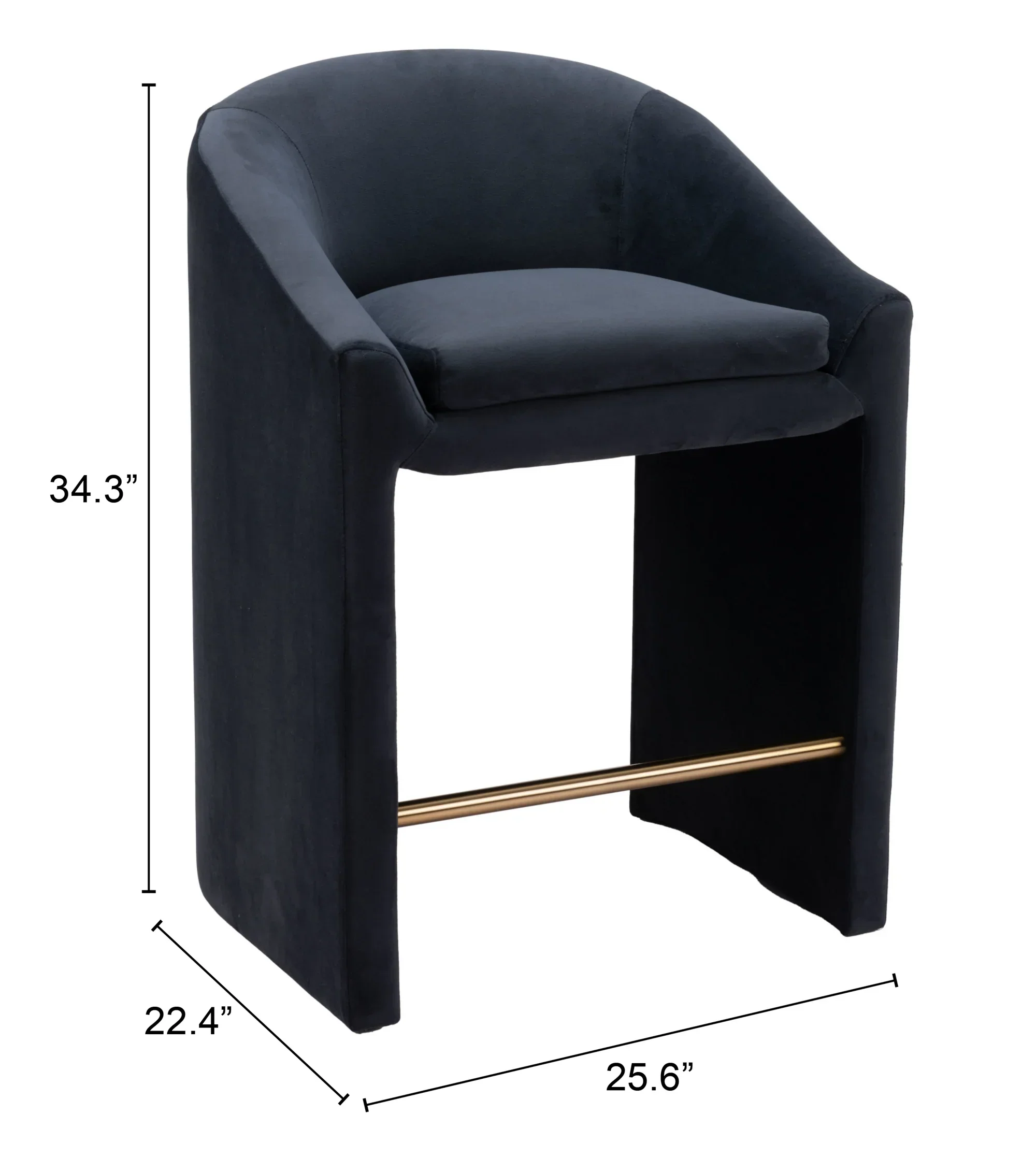 Emas Counter Stool Midnight Gray - Image 7