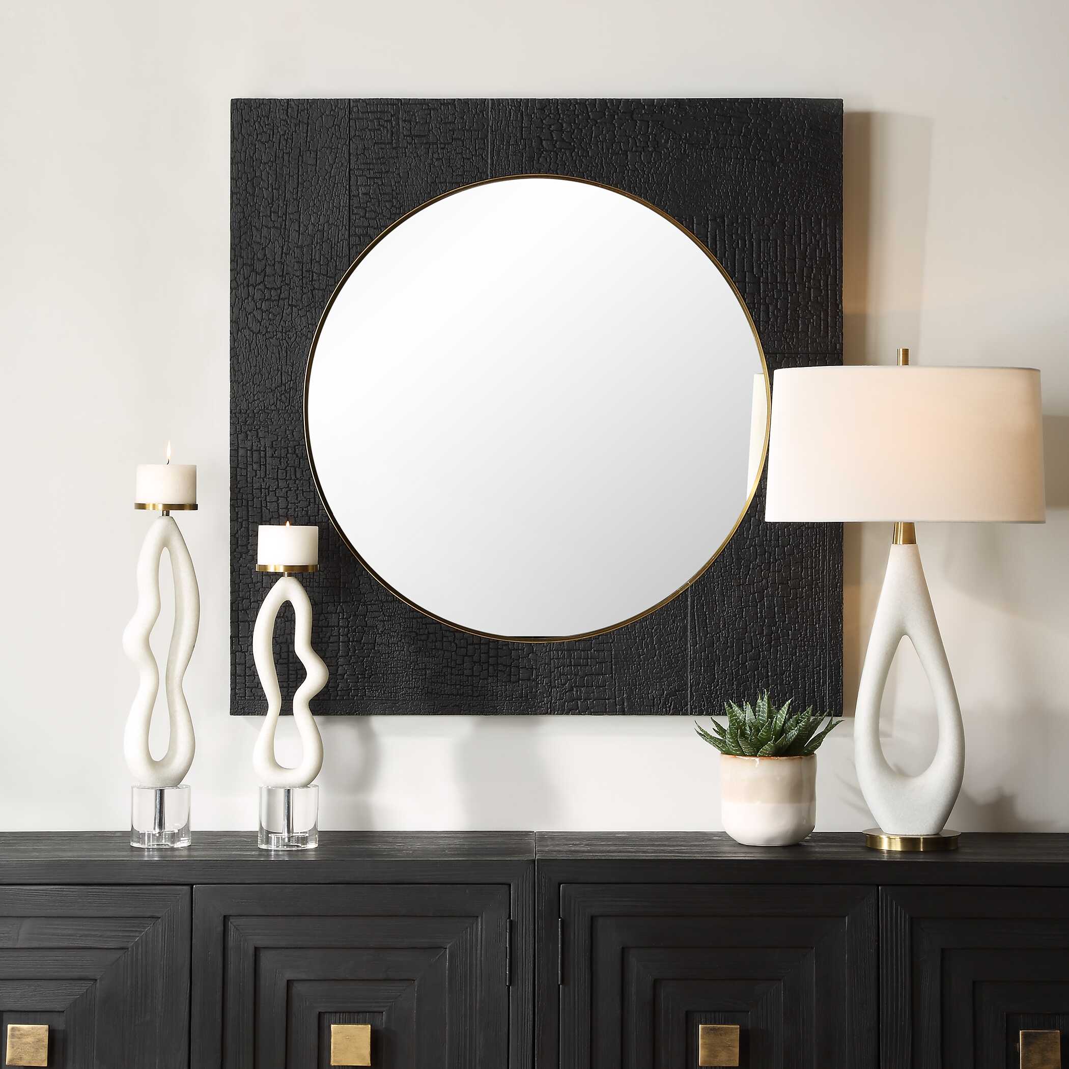 Ember Black Square Mirror - Image 2
