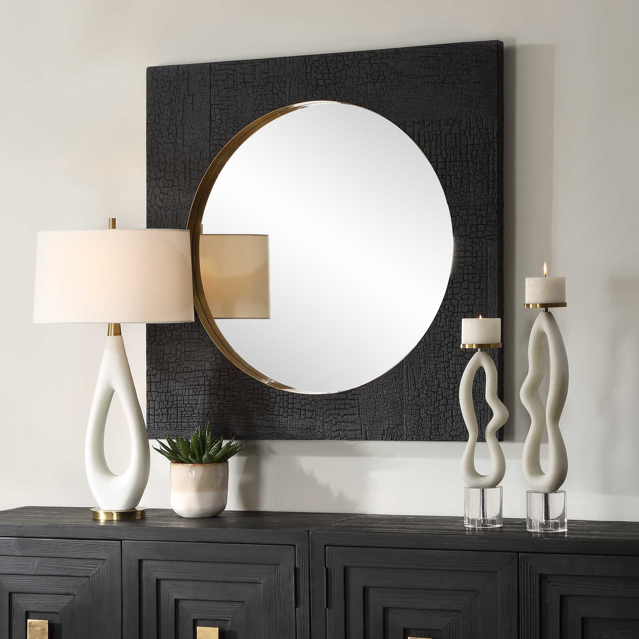 Ember Black Square Mirror - Image 3