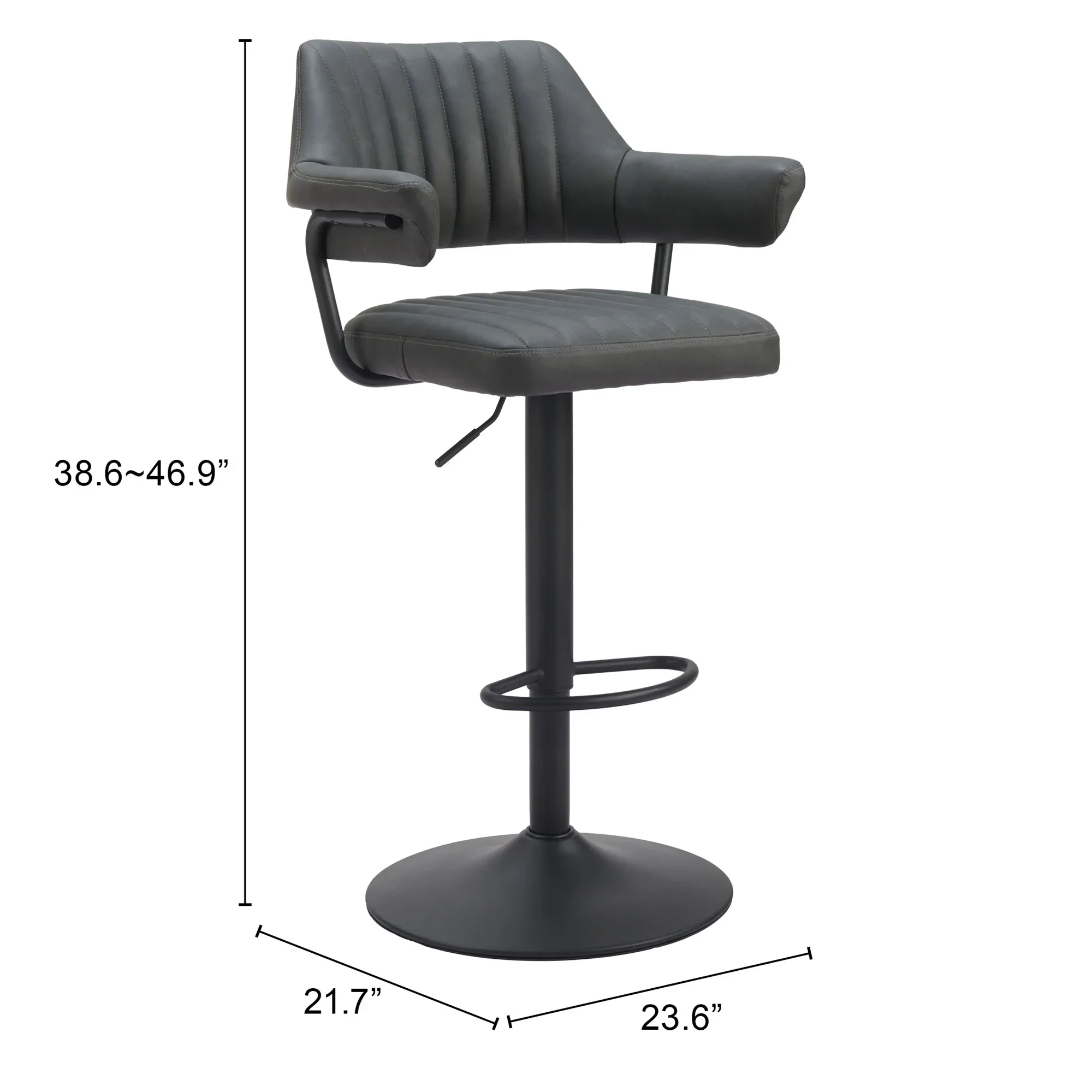 Erret Barstool Gray - Image 5
