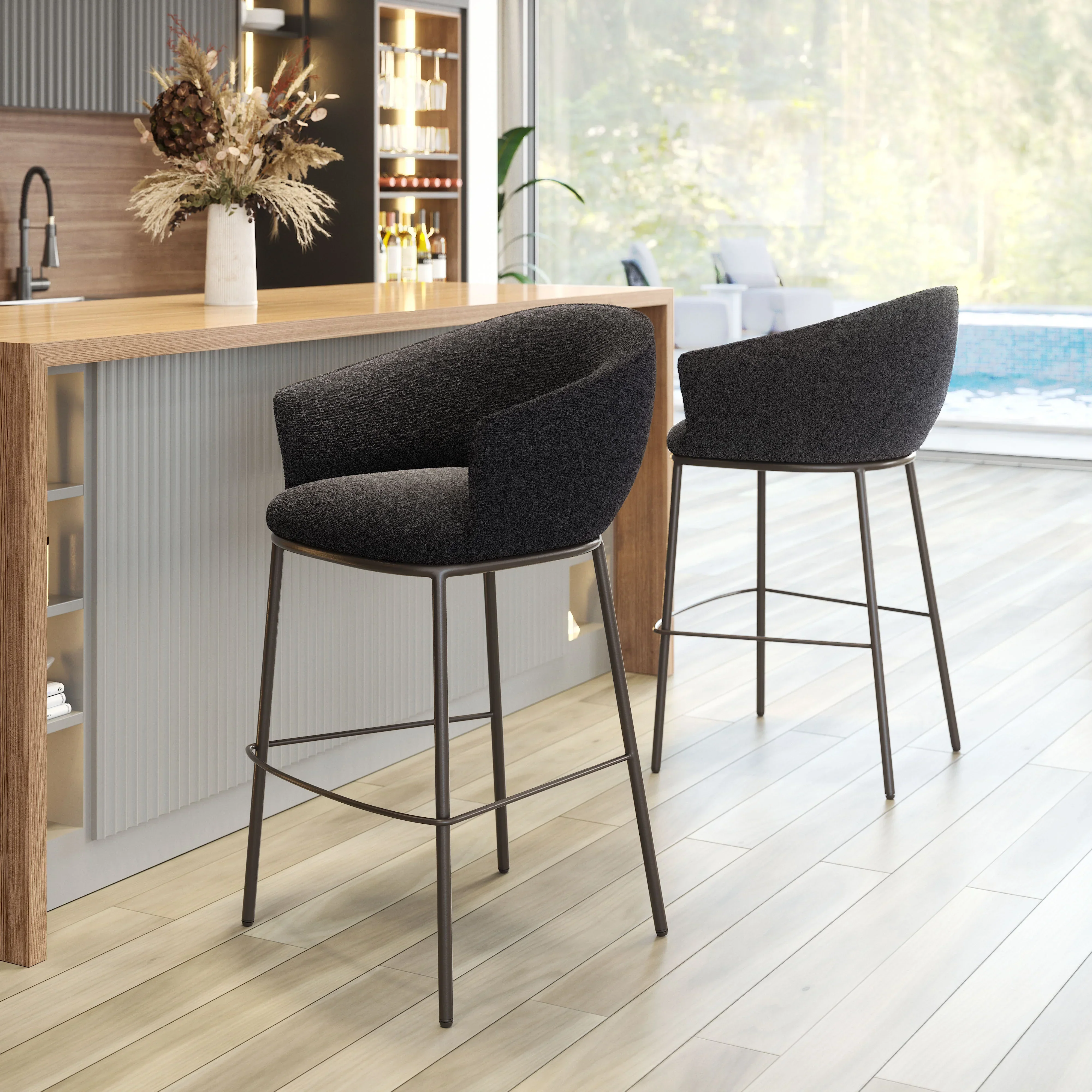 Essen Barstool Black & Bronze - Image 2