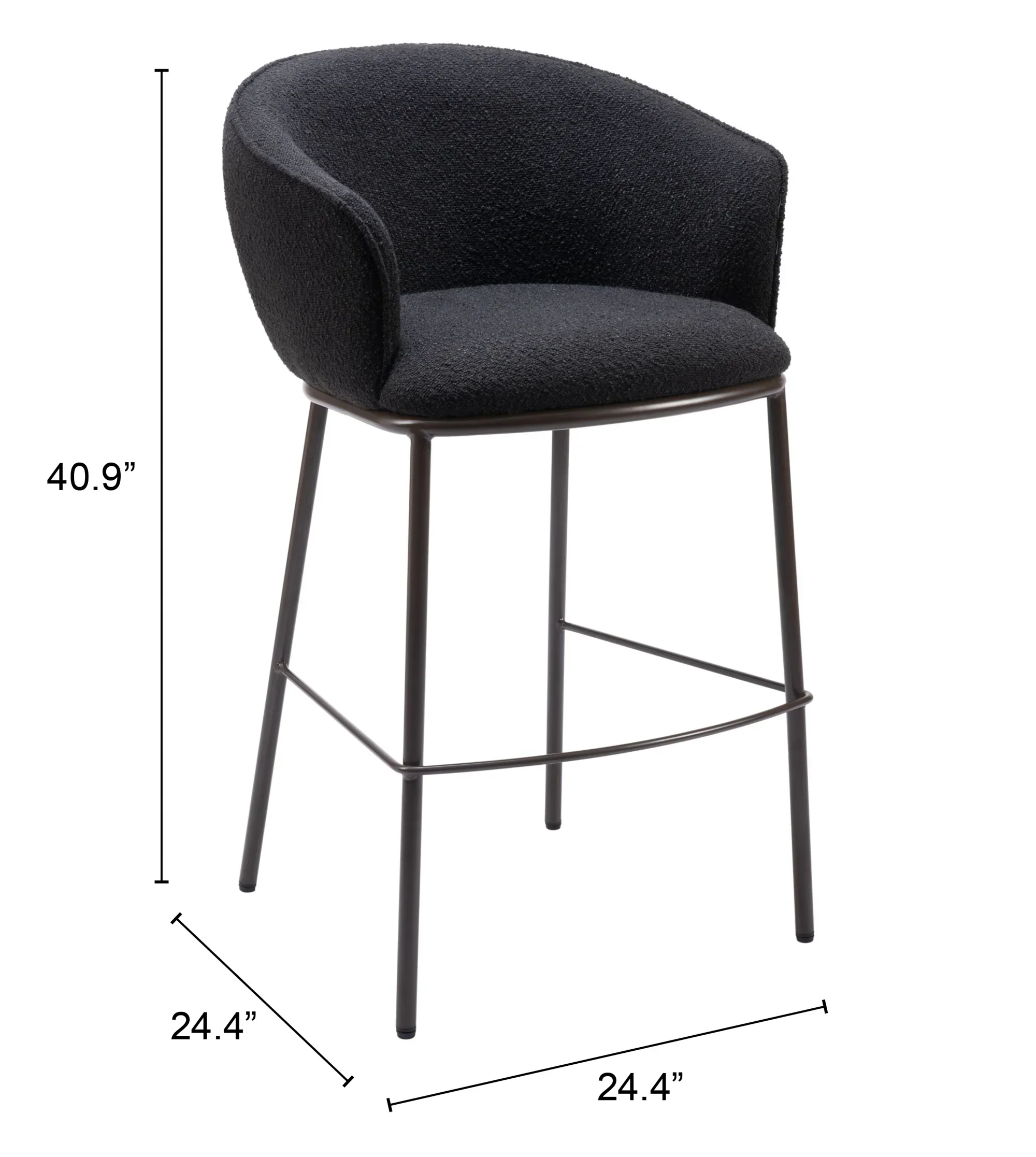 Essen Barstool Black & Bronze - Image 6