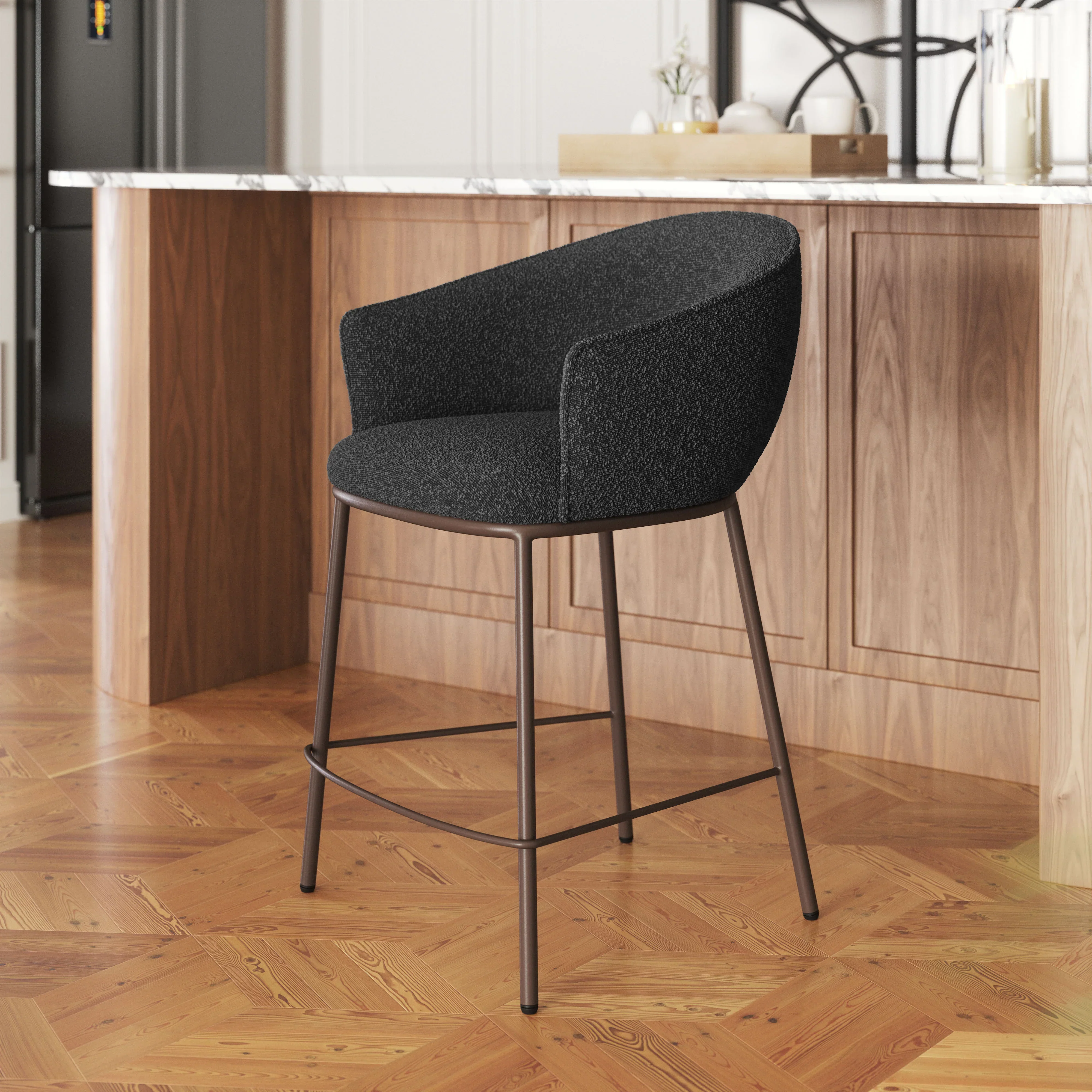 Essen Counter Stool Black & Bronze - Image 2