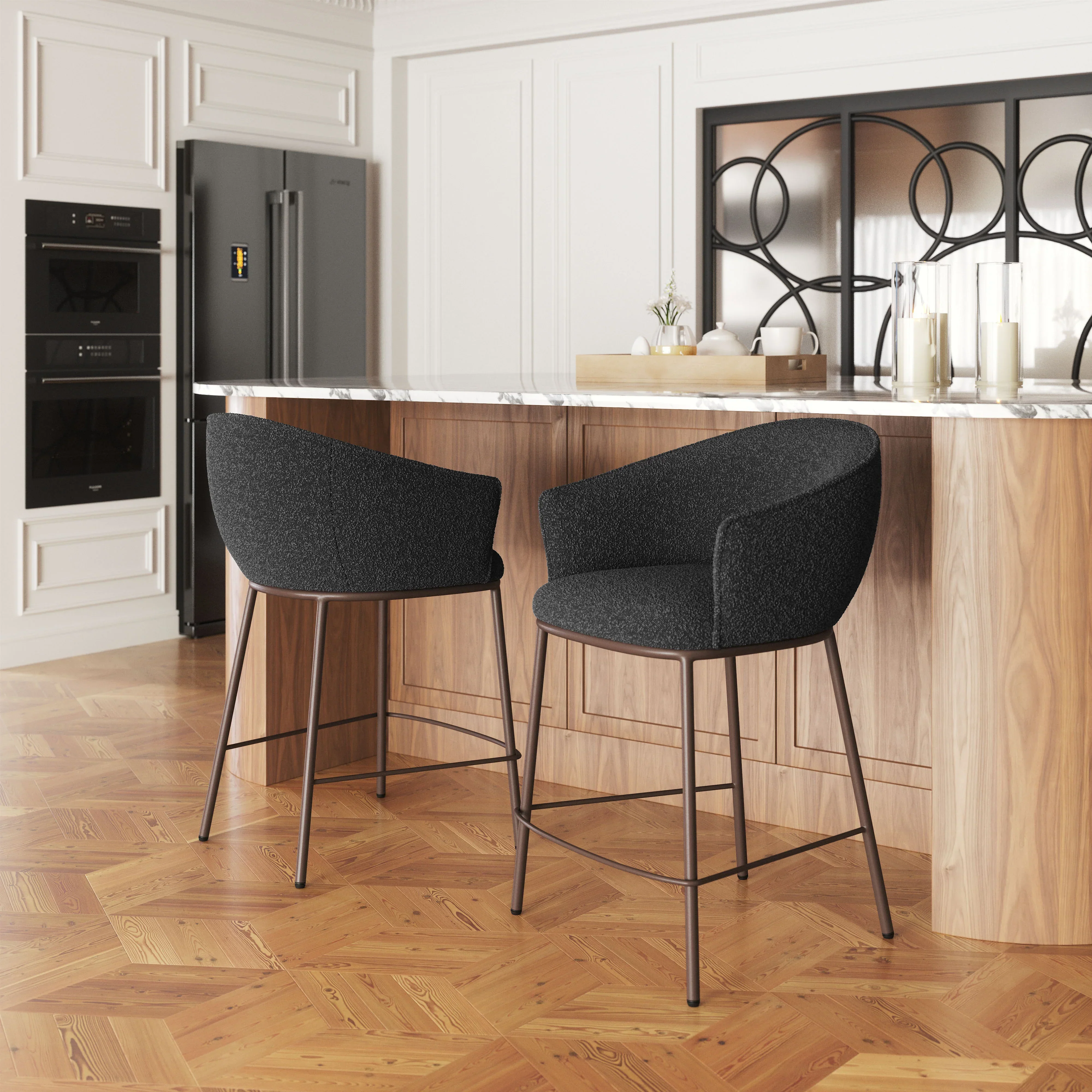 Essen Counter Stool Black & Bronze - Image 3